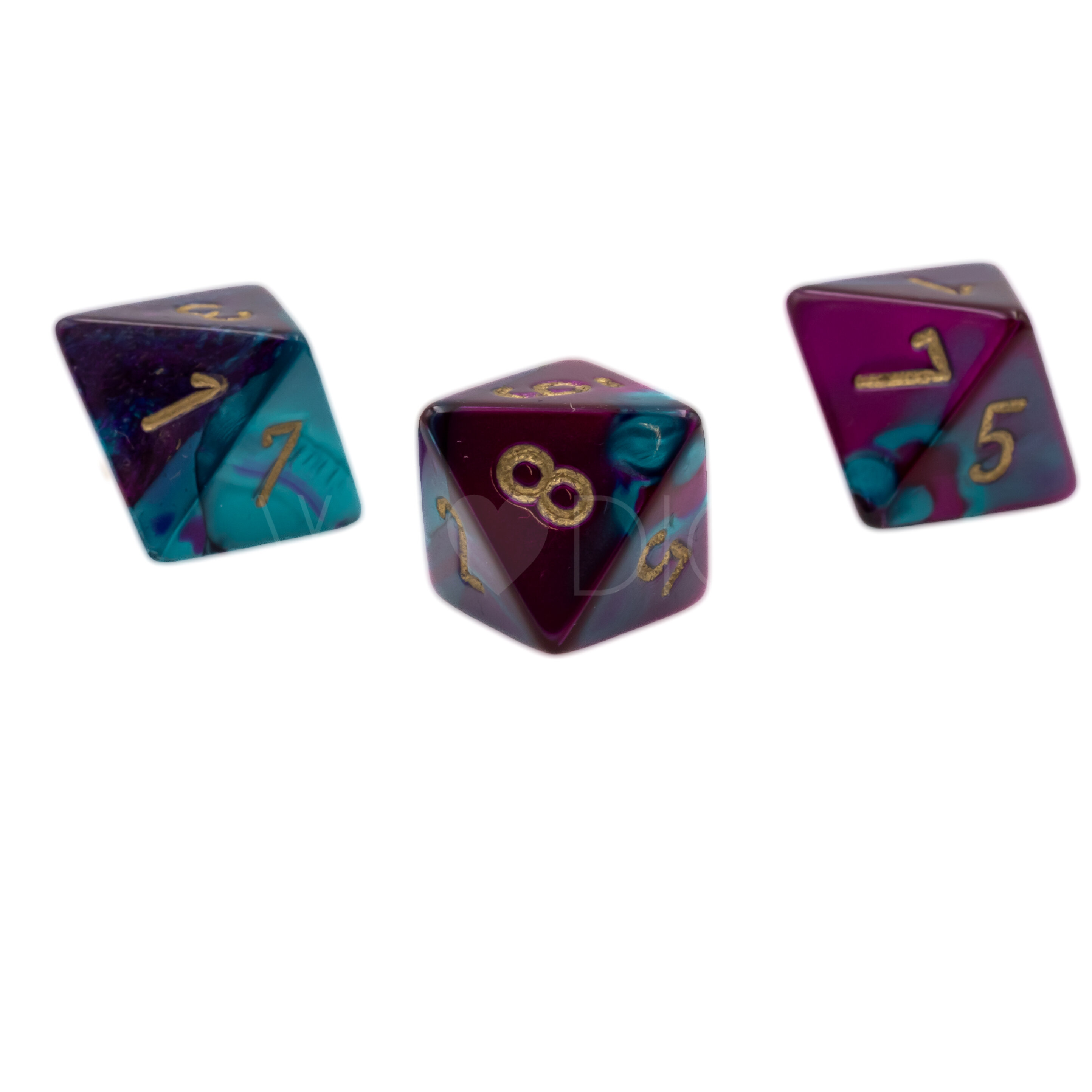 Gemini® Purple-Teal / gold  D8 
