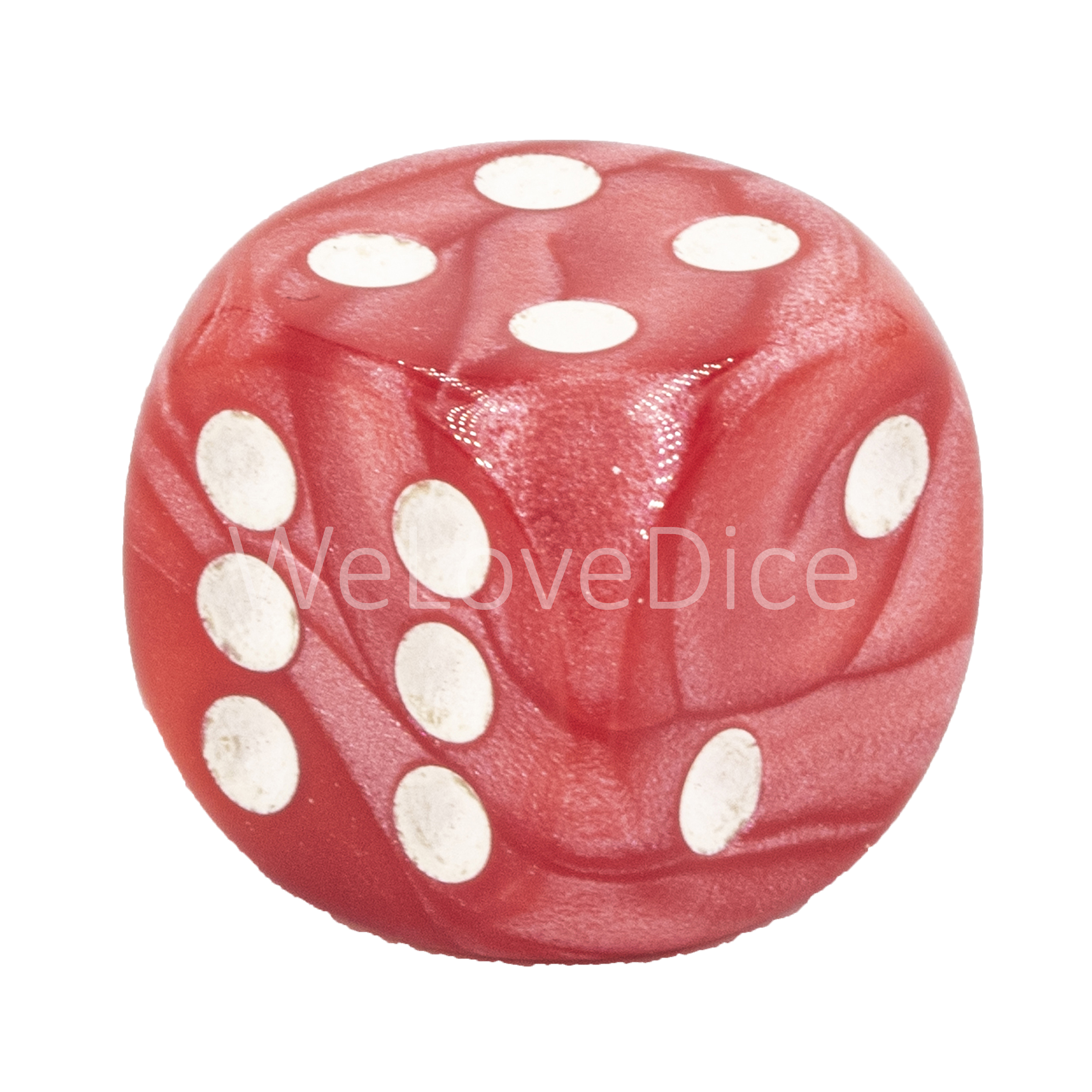 22mm W6 Würfel in rot / weiß