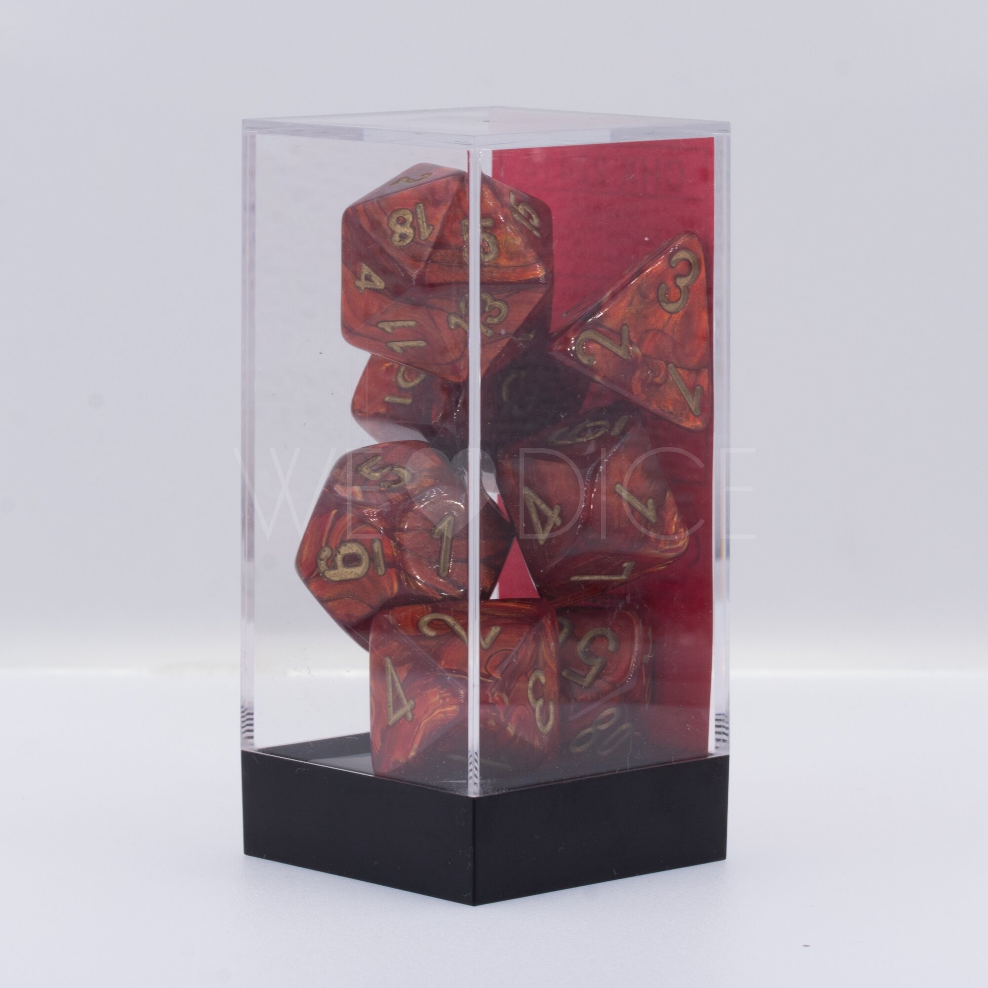 Scarab® Mega-hedral™  Polyhedral Scarlet / gold 7-DieSet