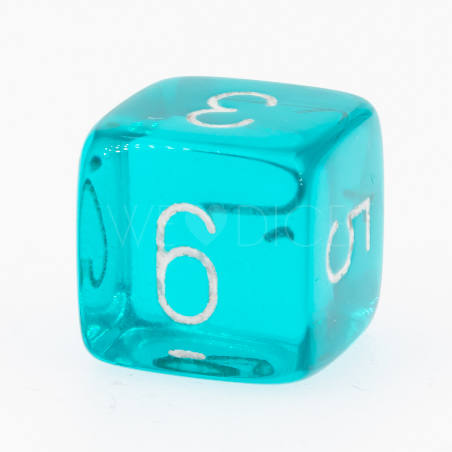 Transparent Türkis / weiß  W6