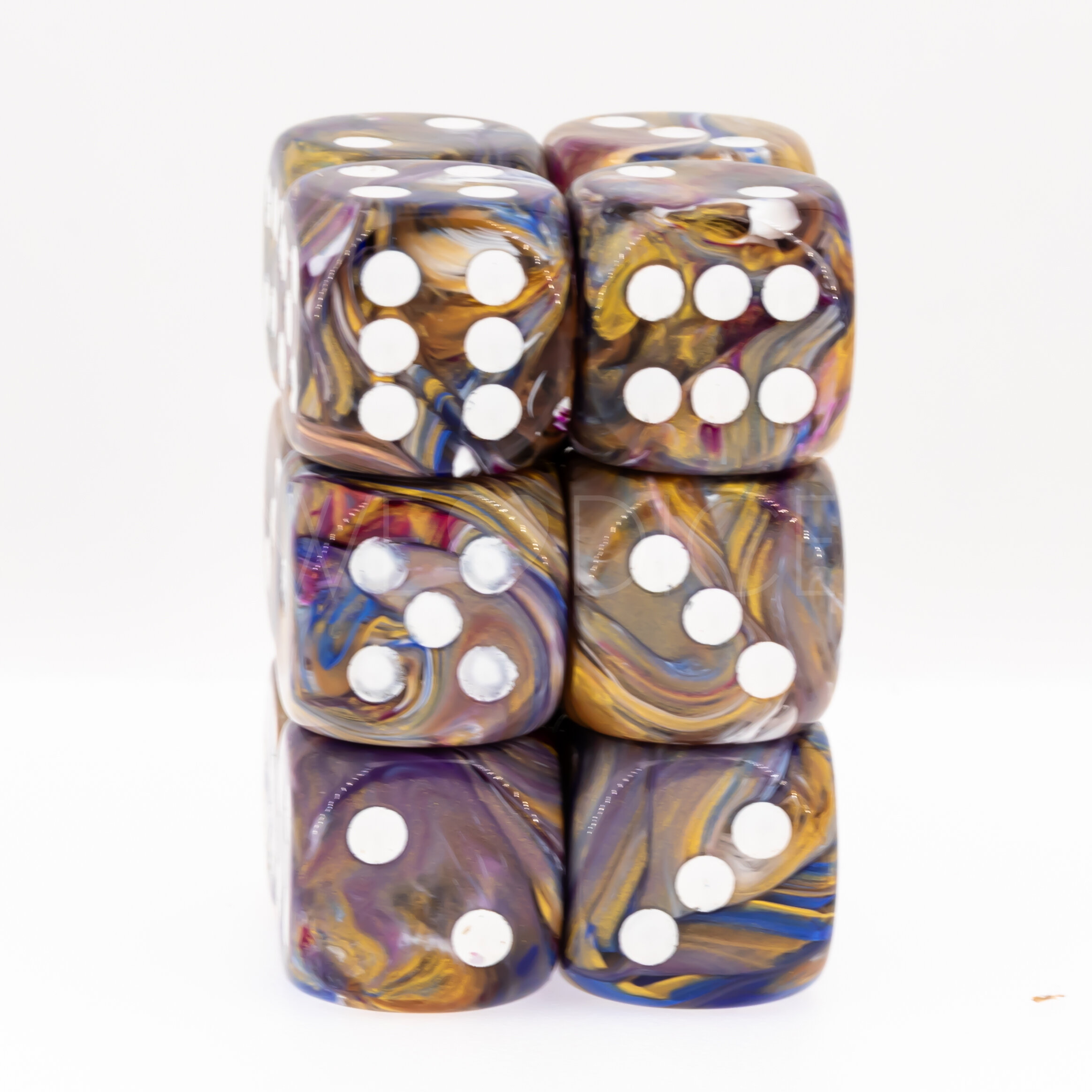 Festive® Circus / Schwarz 16mm W6 Würfel Set (12 Würfel)