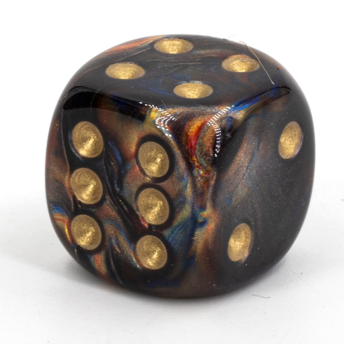 16mm  D6 Dice in redgold / gold