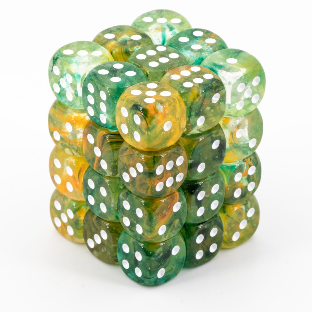 Nebula® Spring / Weiß 12mm W6 Würfel Set (36 Würfel)