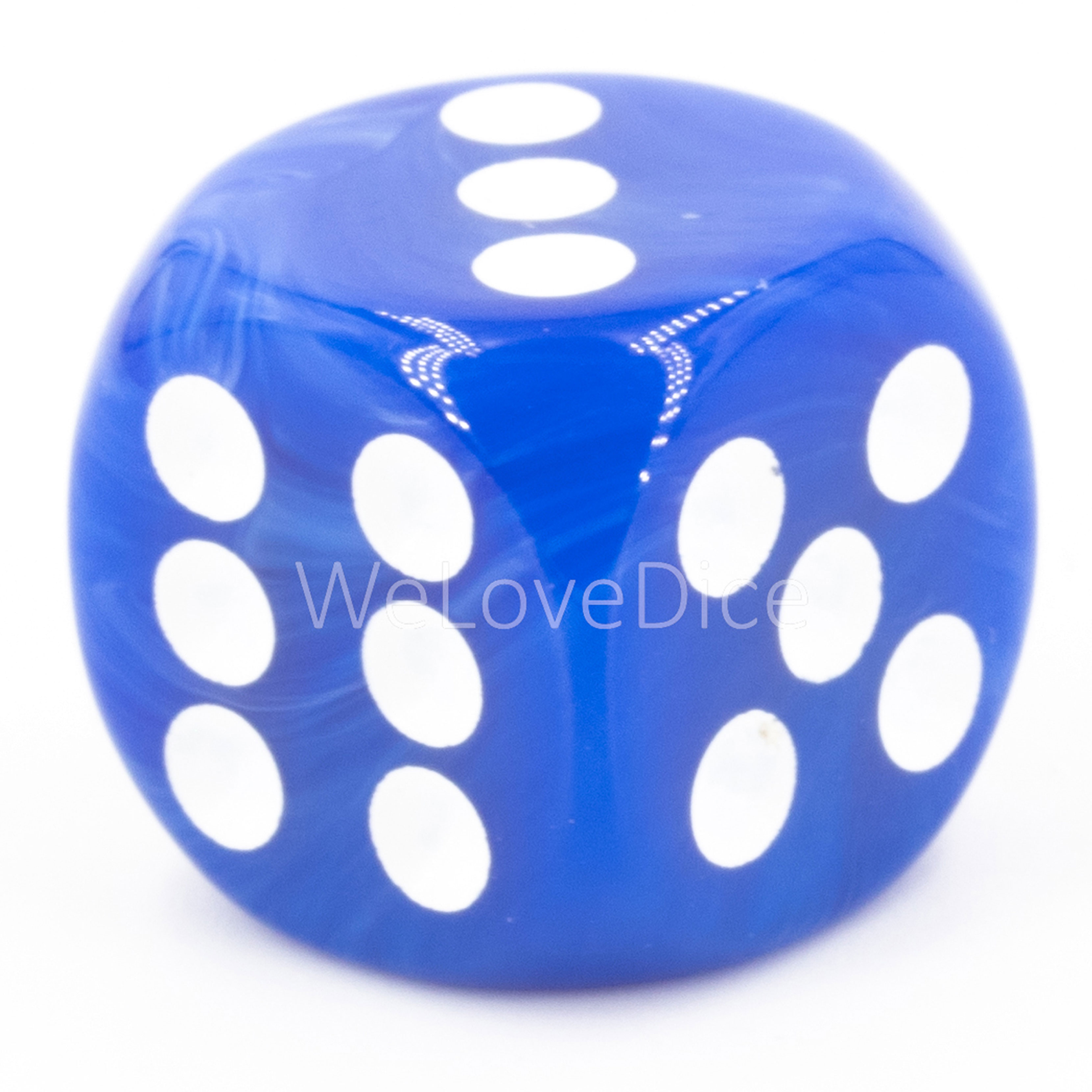 25mm W6 Würfel in jeans blau / weiß