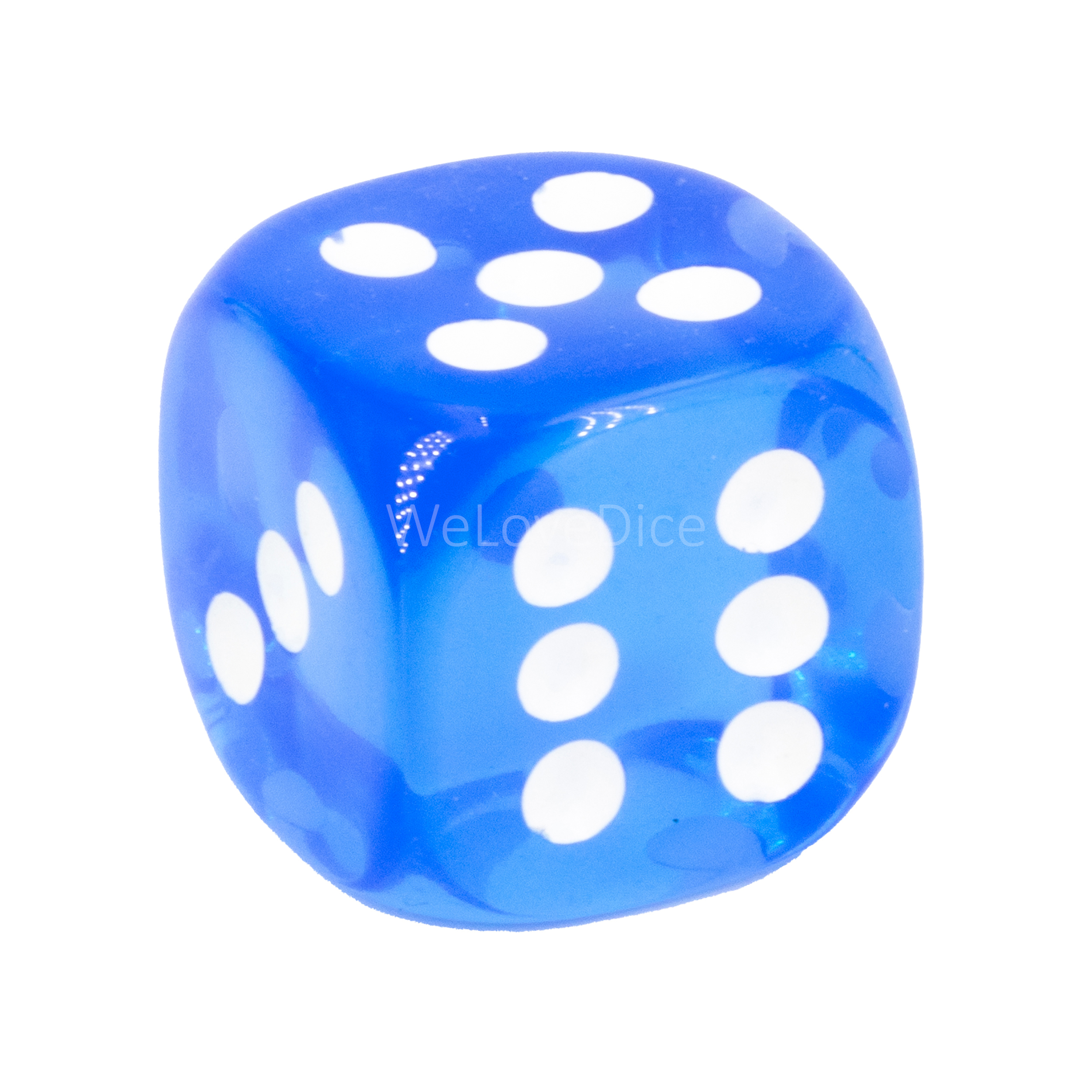 20mm  D6 Dice in cloud blue / white Translucent