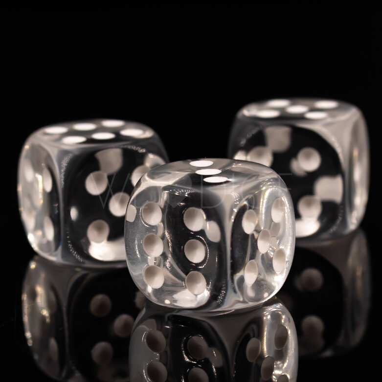 Transparent Clear / weiß 16mm