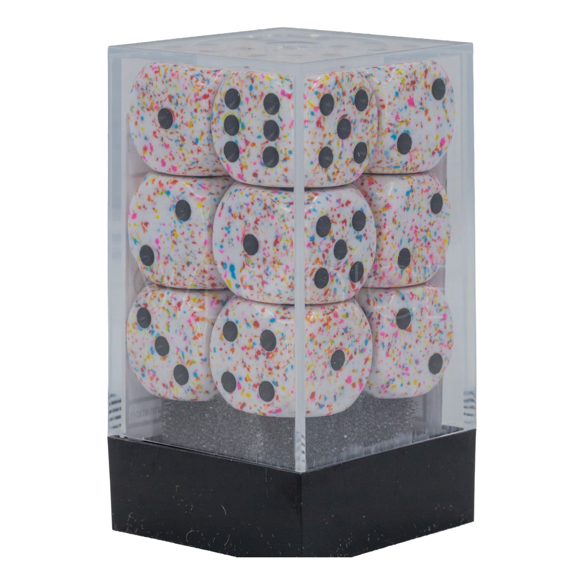Speckled® Birthday / black 16mm W6 Würfel Set (12 Würfel)