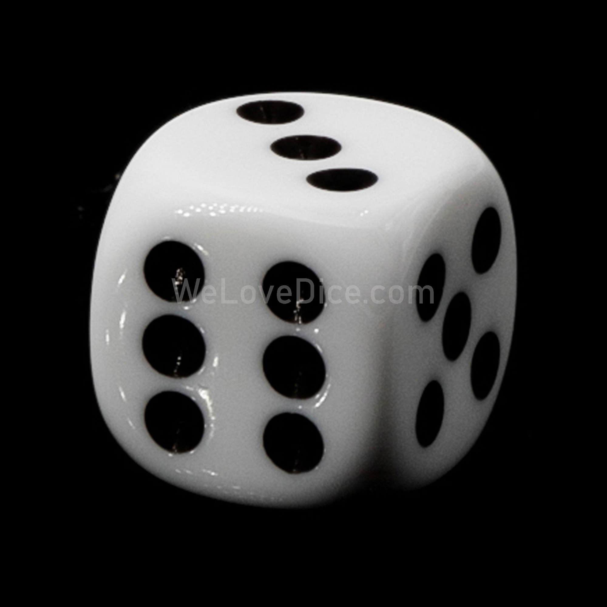 20mm W6 Würfel in weiss / schwarz