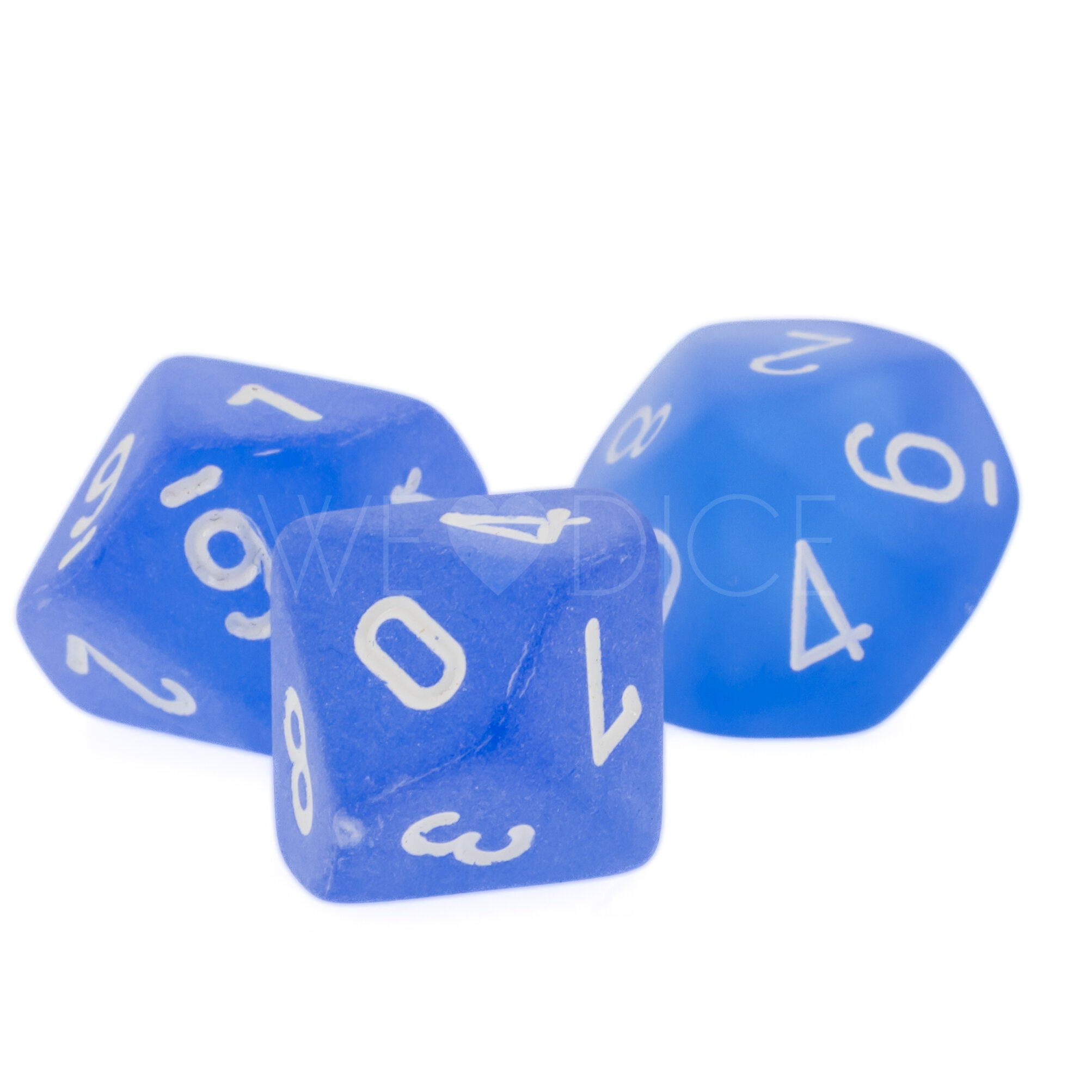 Frosted Blue / white  D10 