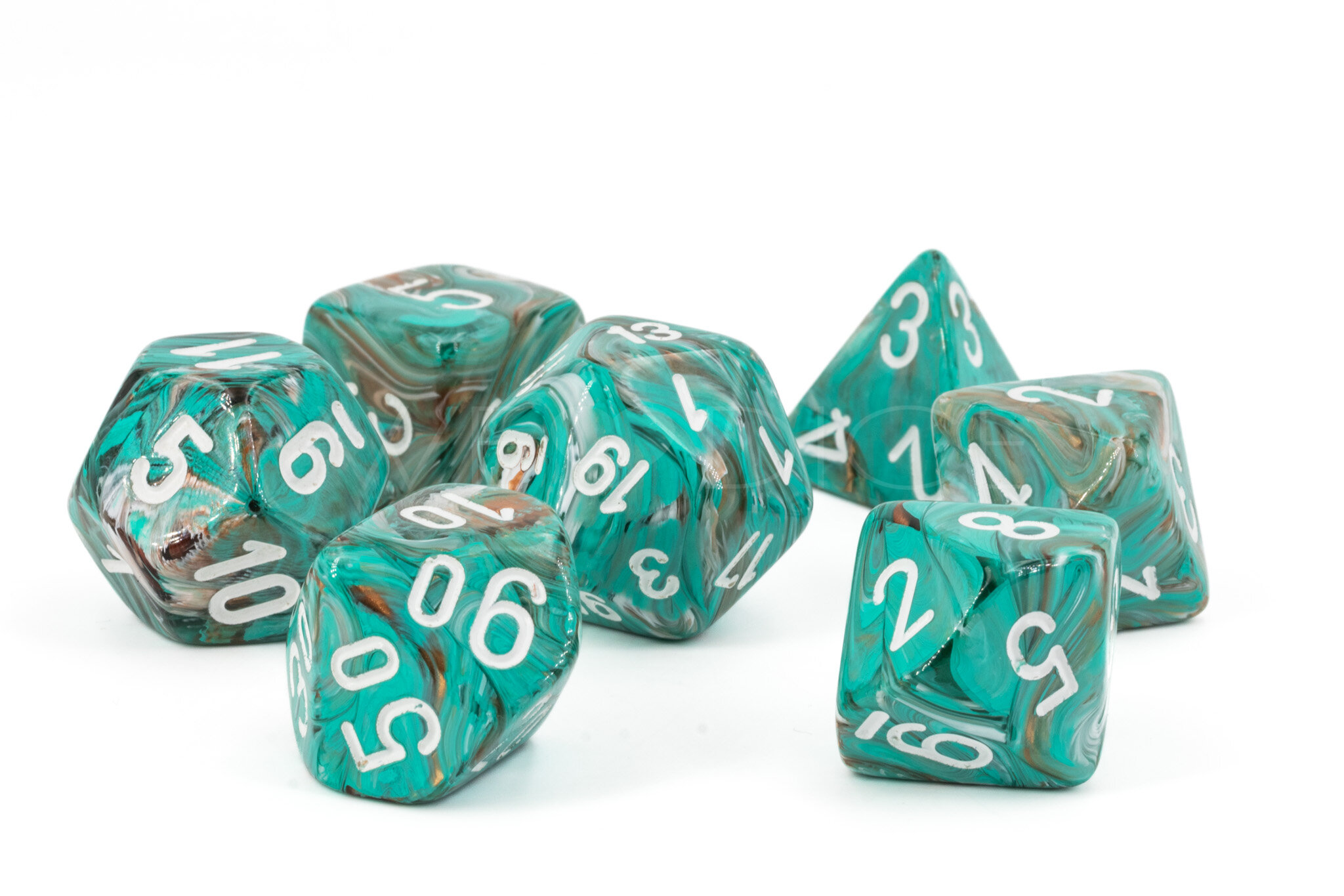 marble Mega-hedral™  Polyhedral Oxi-Copper™ w/white 7-DieSet