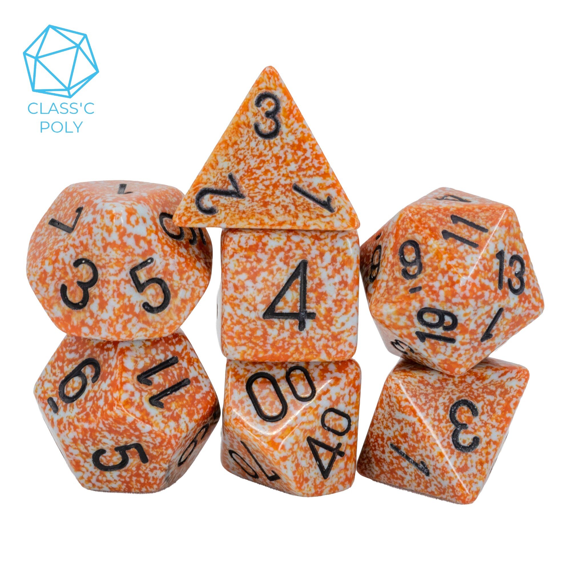 Speckled® Polyhedral Rust / black 7-Würfel Set