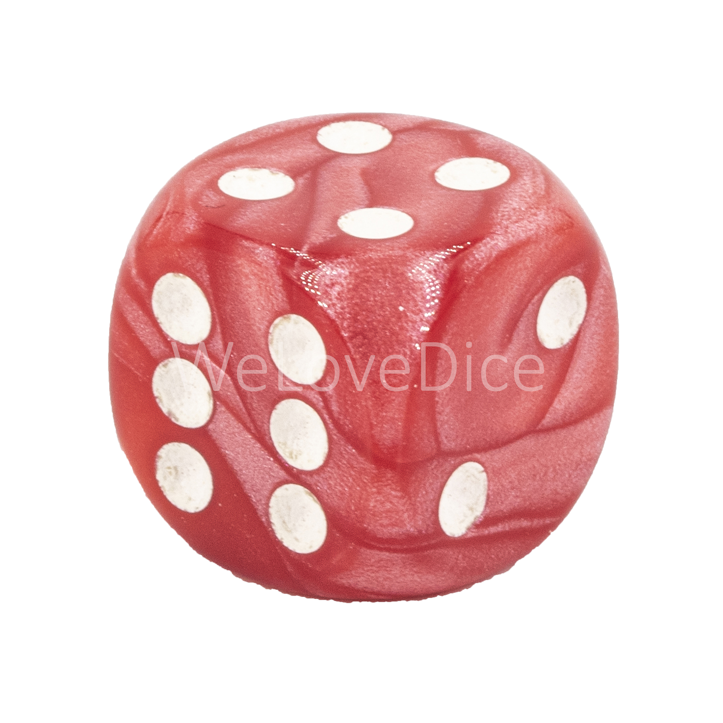 20mm W6 Würfel in rot / weiß