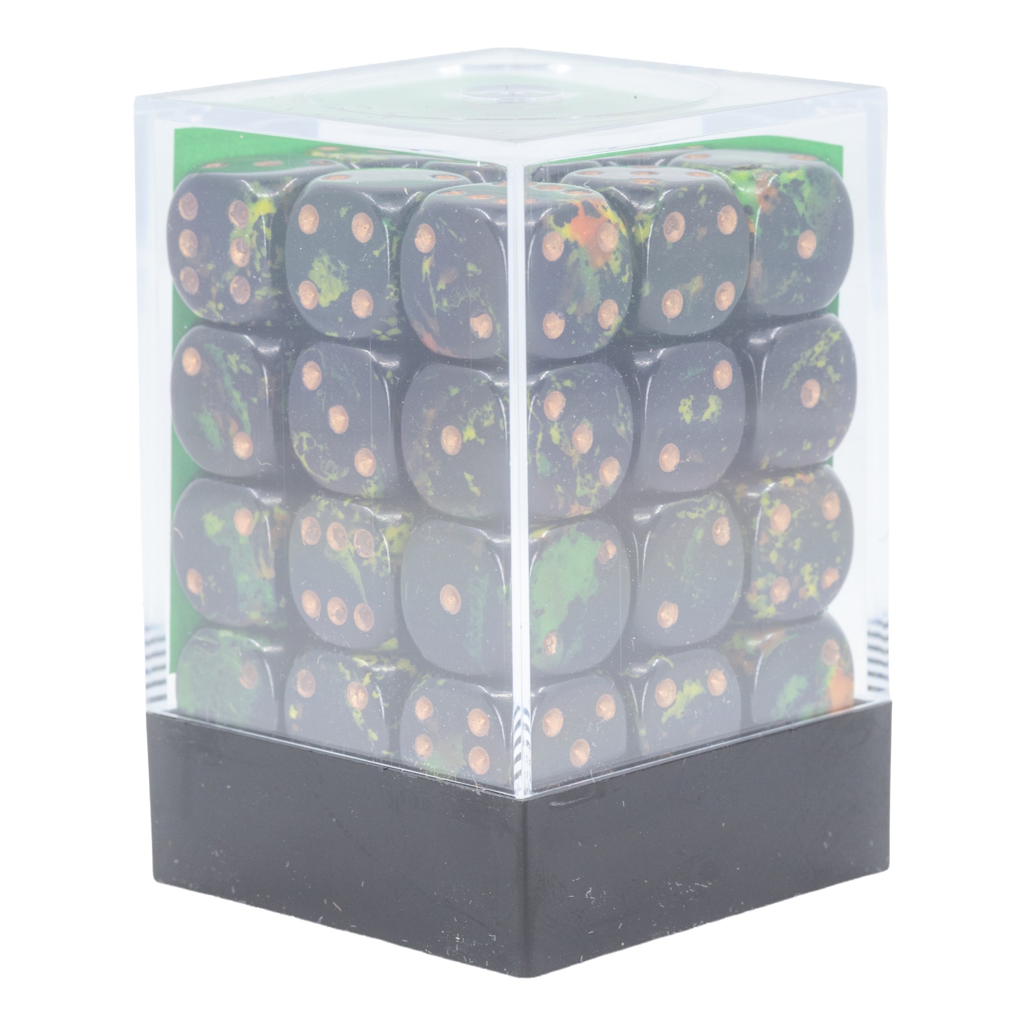 Brush™ Deep Forest™ / gold 12mm W6 Würfel Set (36 Würfel)