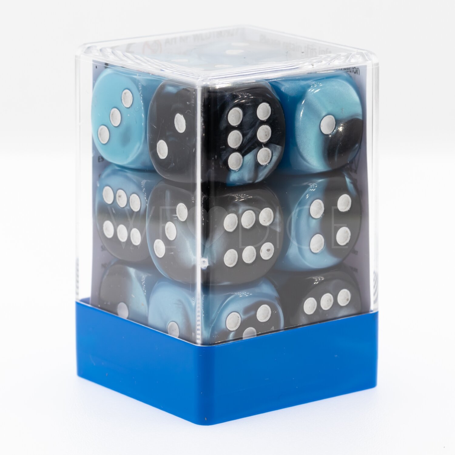 {effekt} 2Ton schwarz-blau / weiss 18mm W6 Set (12 Stück)