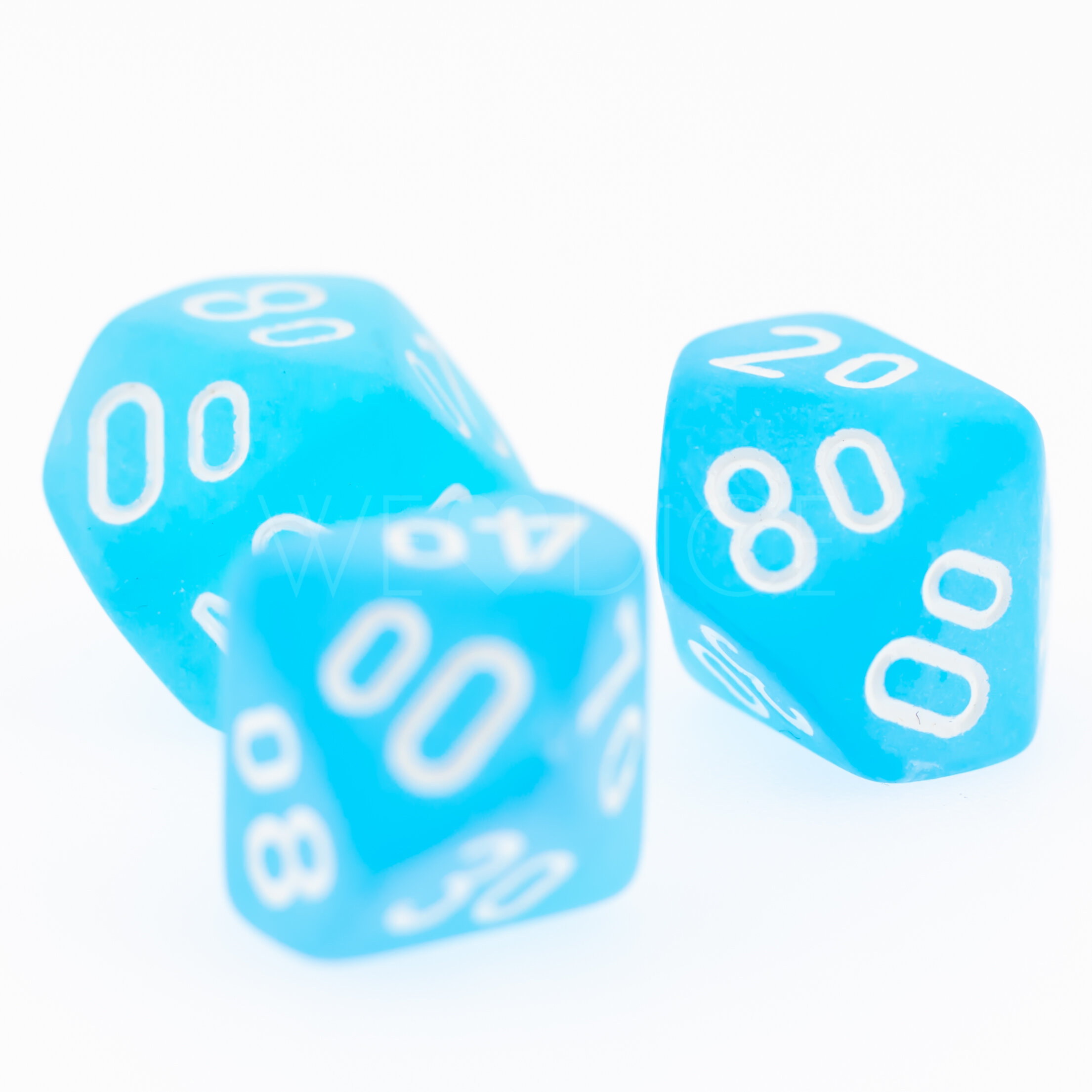 Frosted Karibikblau / Weiß  W%