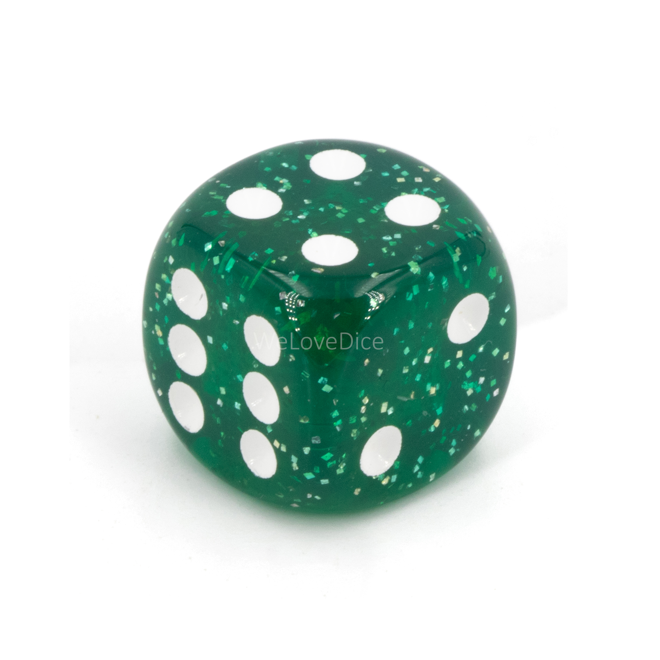 16mm W6 Würfel in grün / weiss