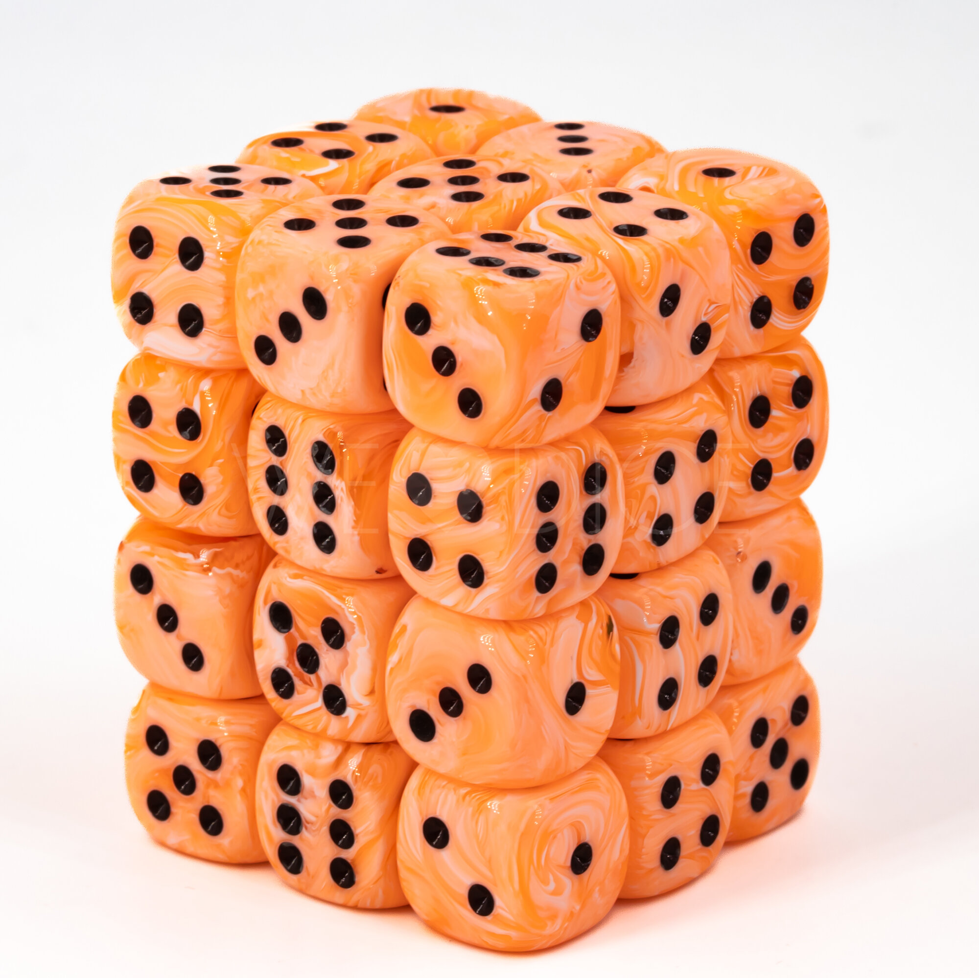 Ice Cream orange / schwarz 12mm W6 Set (36 Stück)