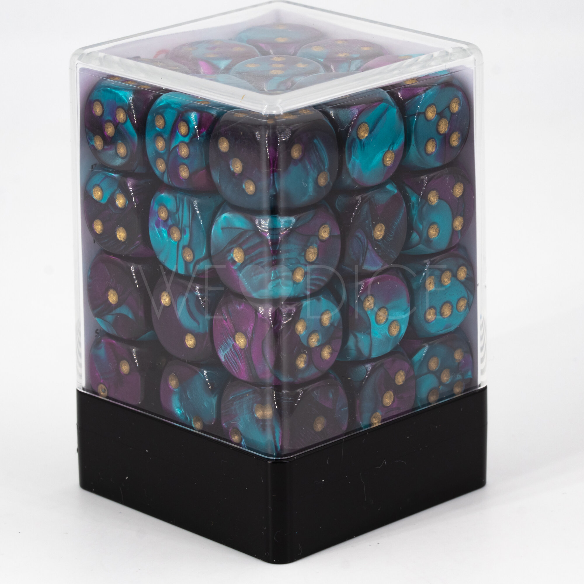 Gemini® 2ton Lila-Blaugrün / gold 12mm W6 Set (36 Stück)