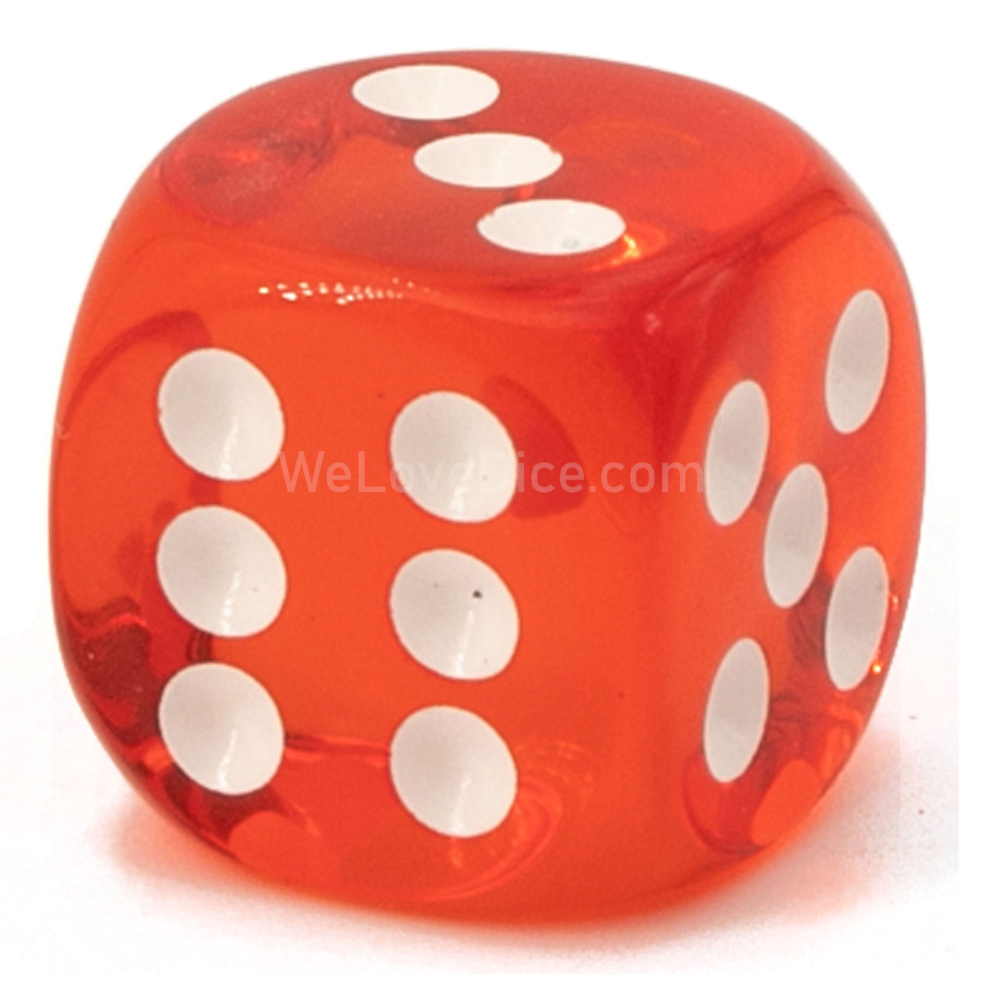 25mm W6 Würfel in orange / weiß