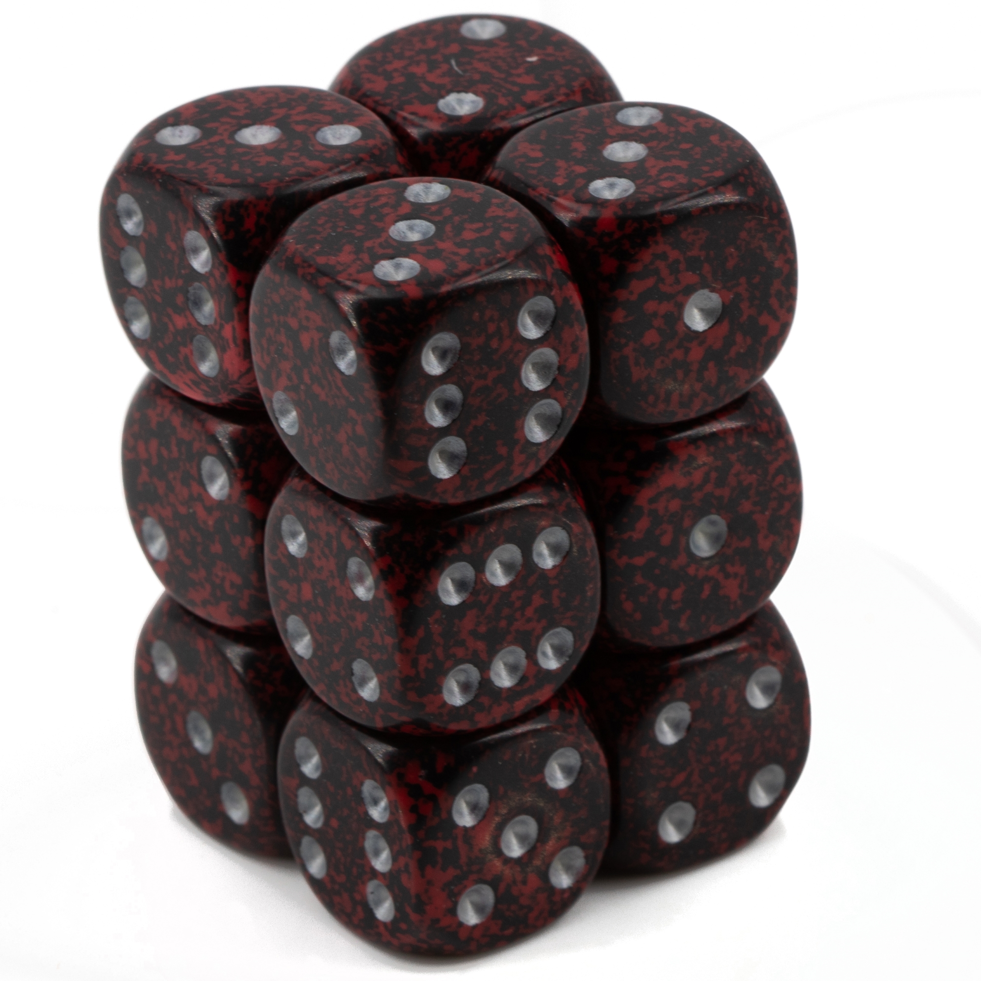 Speckled® Silver Volcano 16mm W6 Würfel Set (12 Würfel)