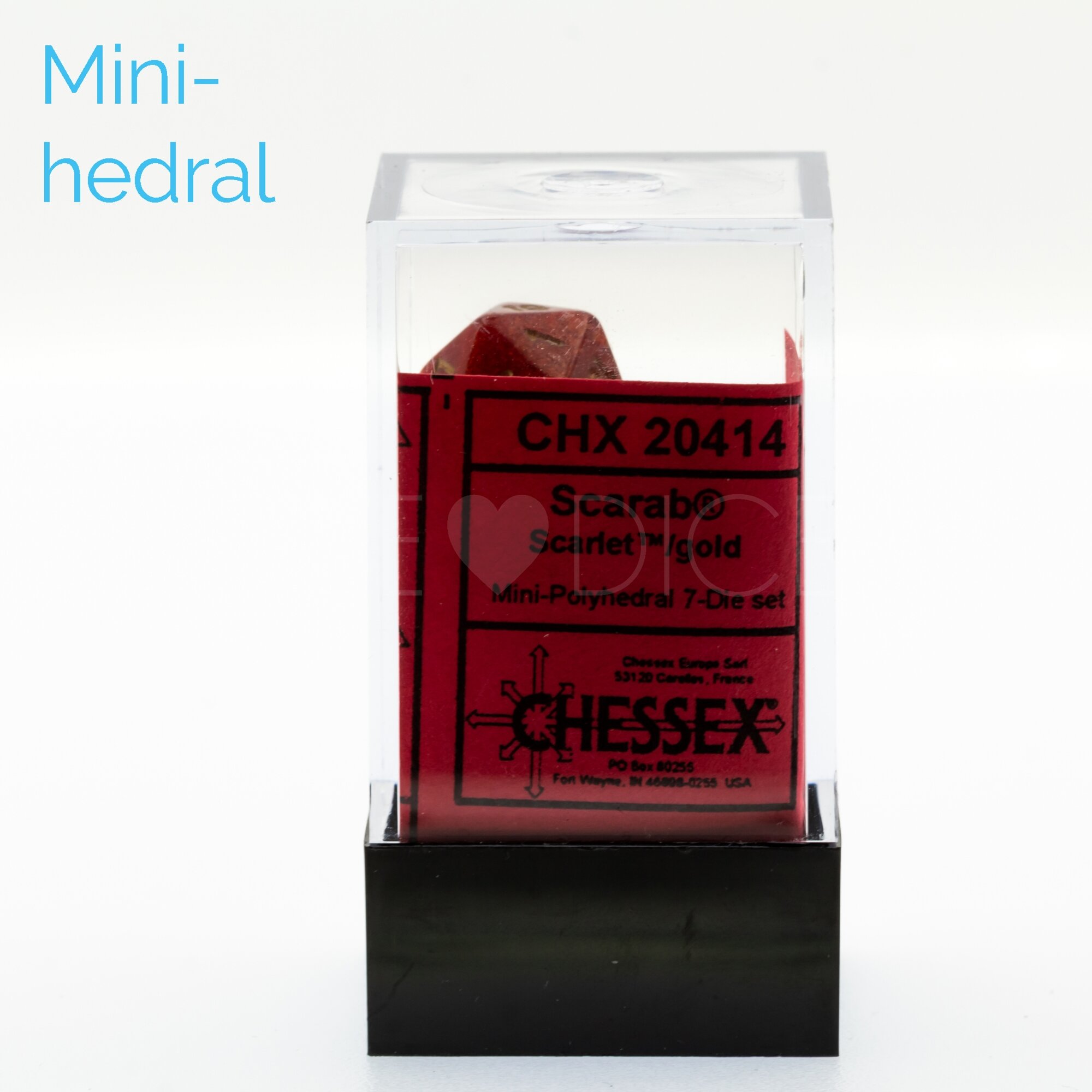 Scarab® Mini-hedral Polyhedral Scarlet / gold 7-DieSet