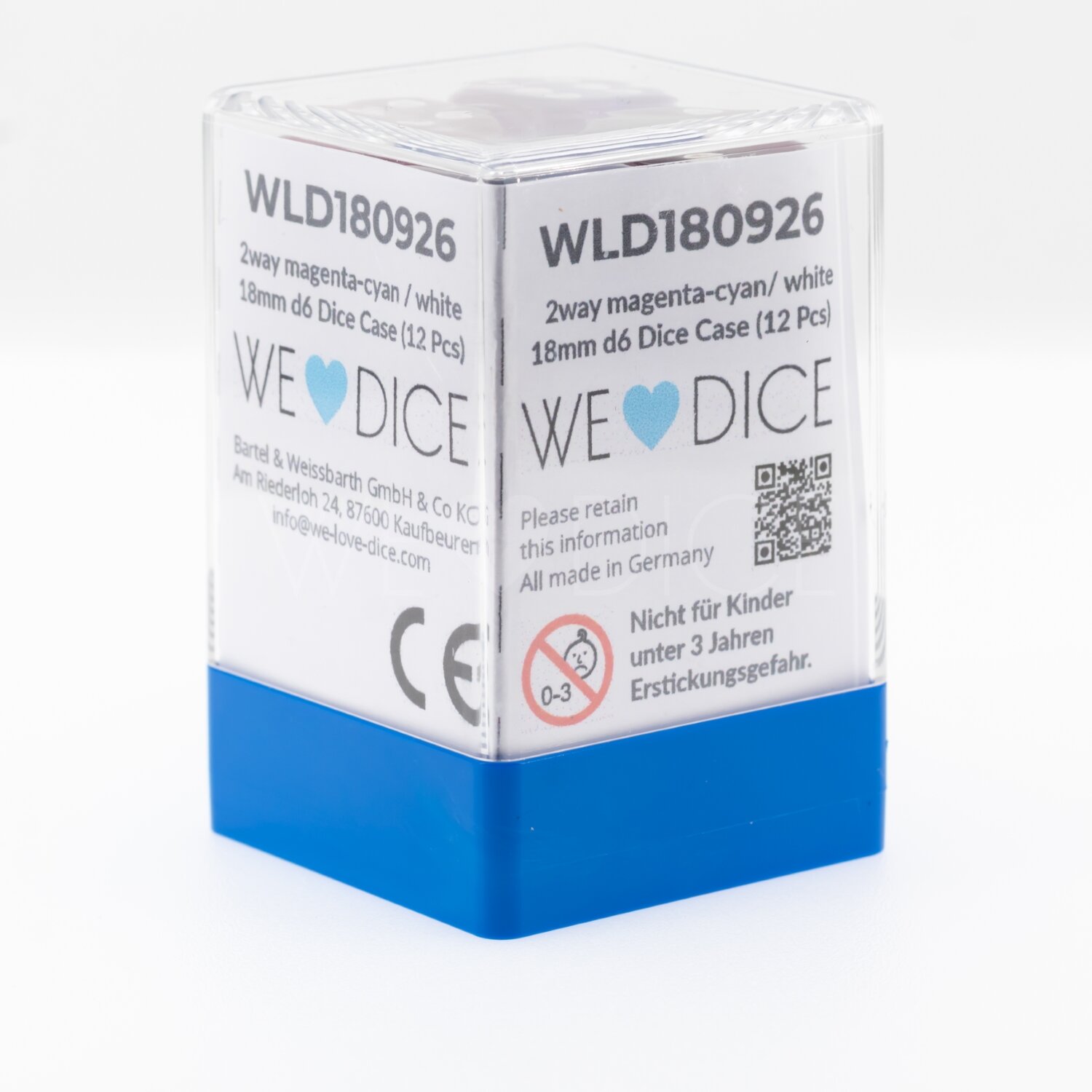 {effekt} 2Ton Magenta-cyan / weiss 18mm W6 Set (12 Stück)