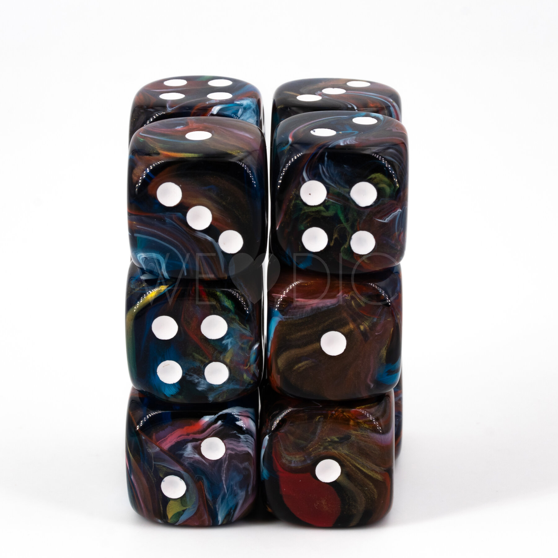 Sturmstein braun / weiß 18mm W6 Set (12 Stück)