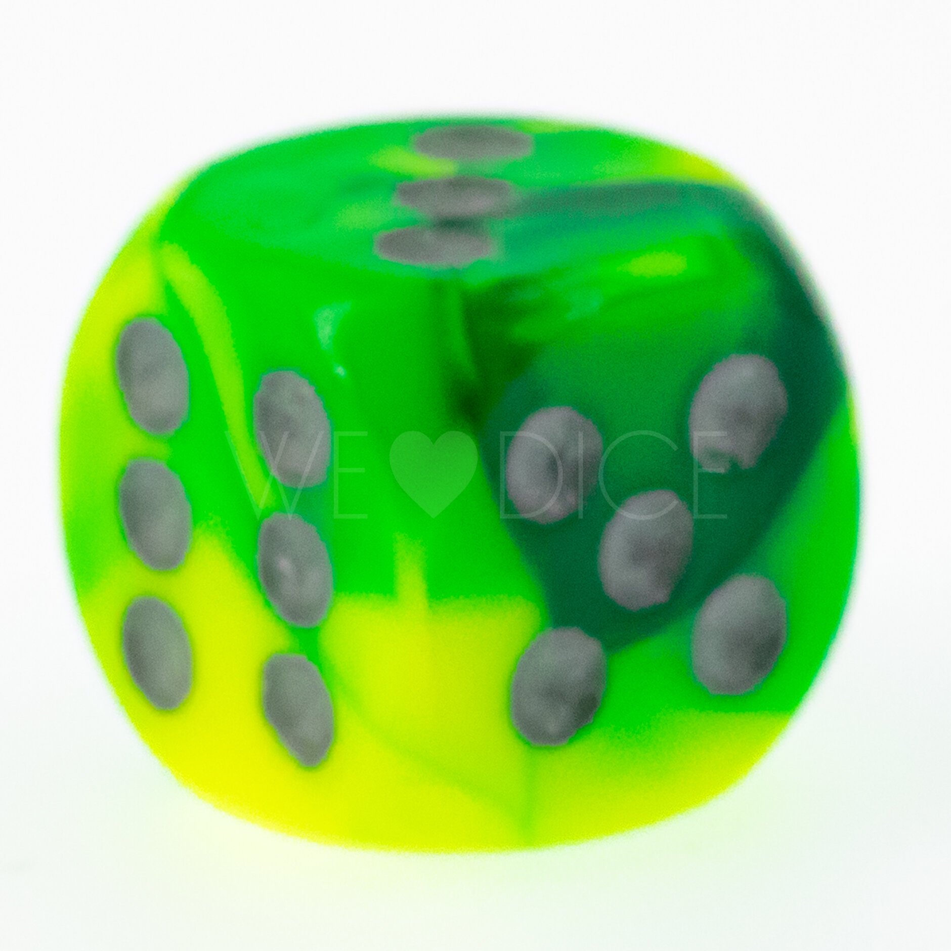 Gemini® Grün-Lila / gold 12mm W6 Würfel mit Punkten (1 Stück)