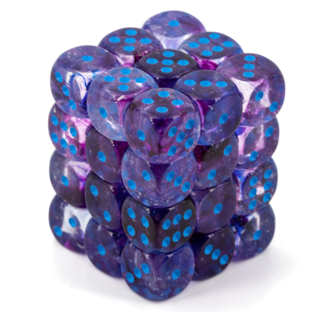 Nebula® Nocturnal / blau 12mm W6 Würfel Set (36 Würfel)