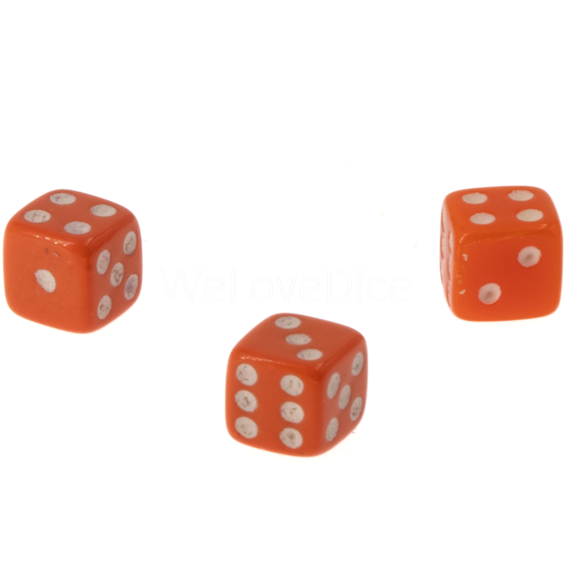 5mm  D6 Dice in orange