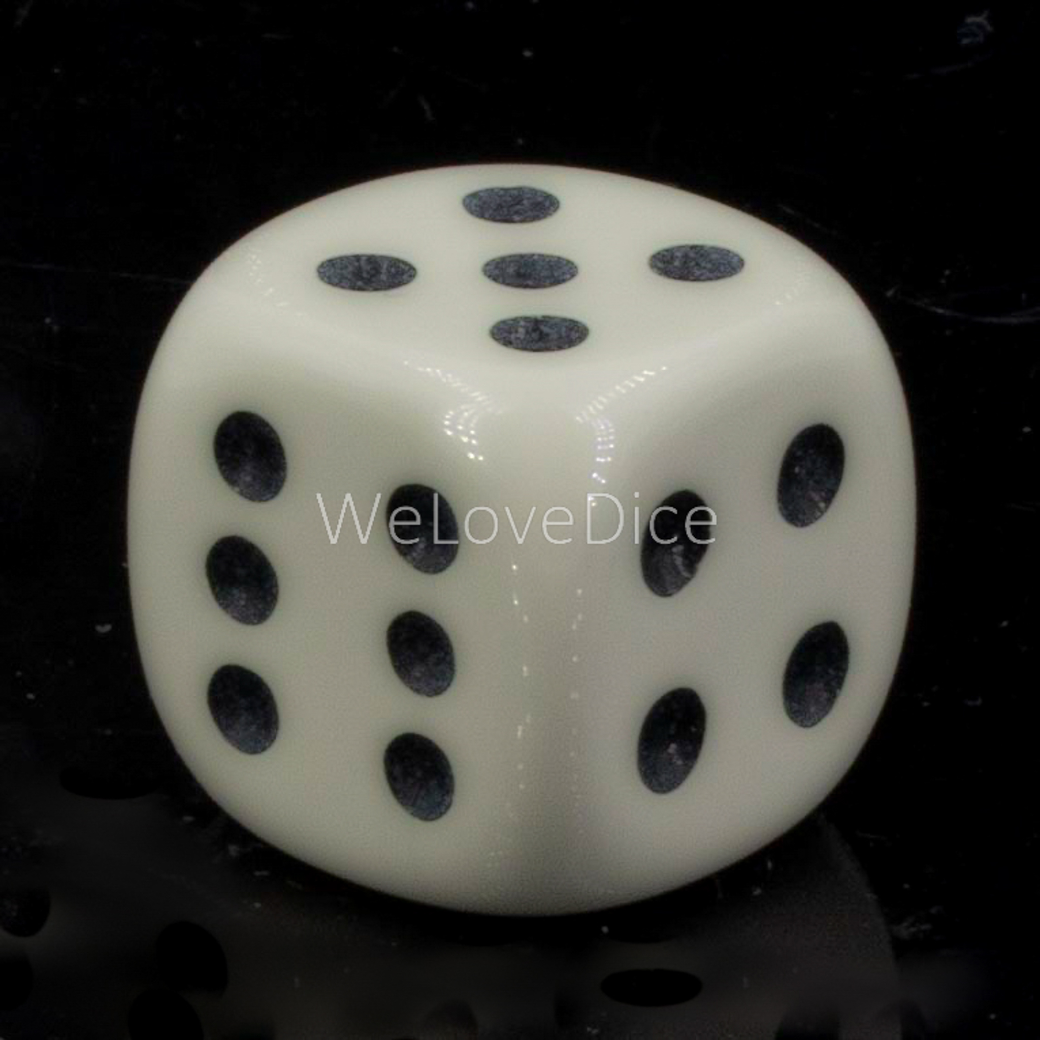 16mm W6 Würfel in grau / schwarz