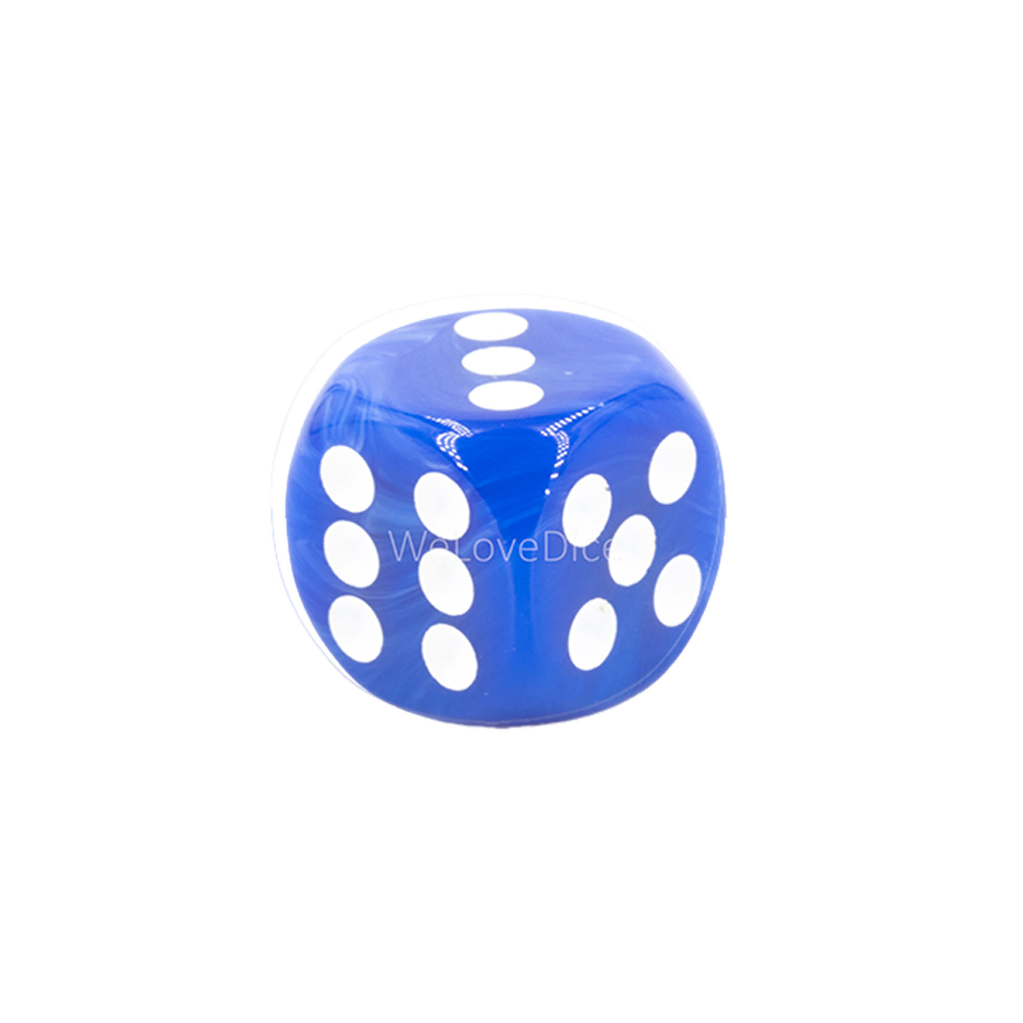 12mm W6 Würfel in jeans blau / weiß