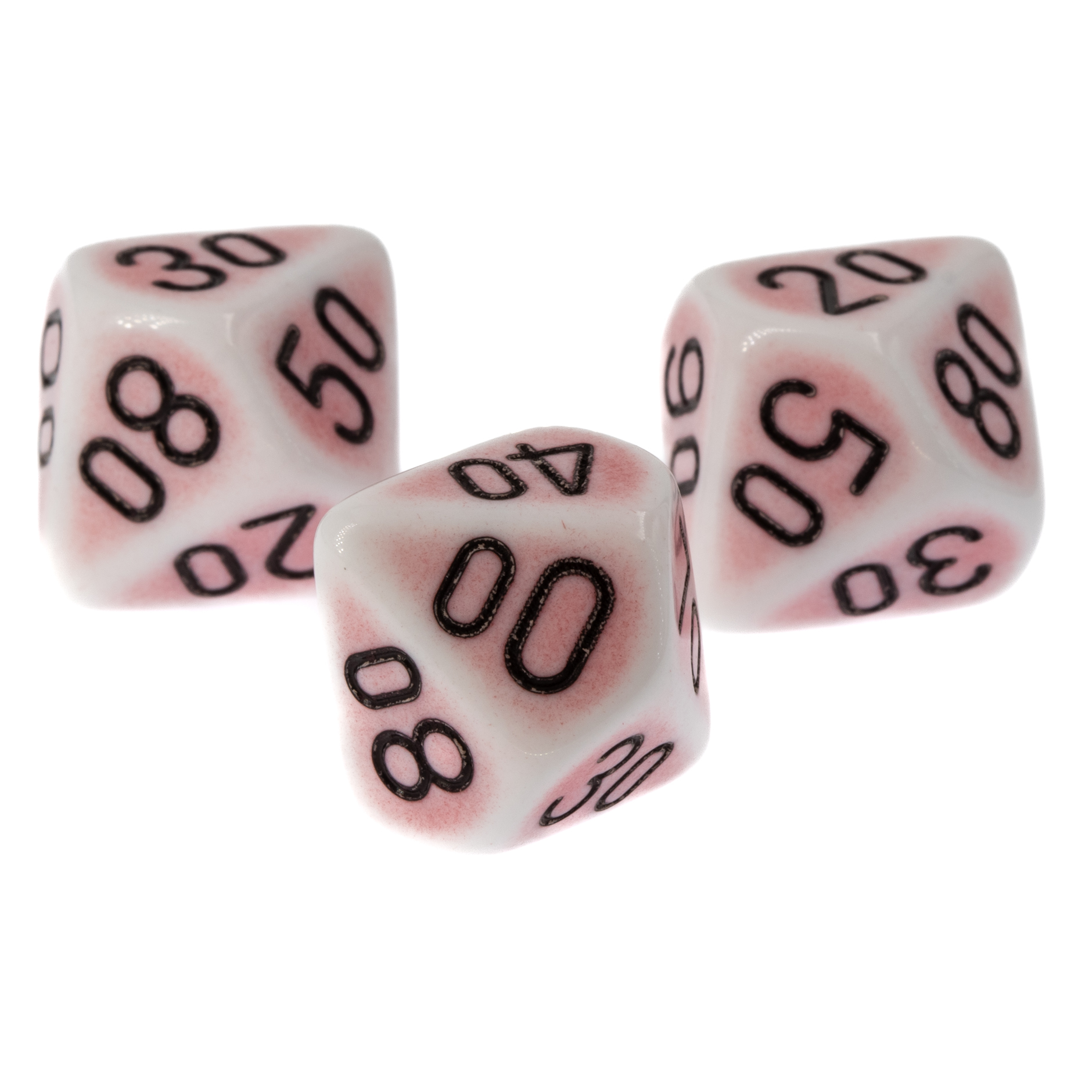 W% Würfel in Porzelan rosa Satt