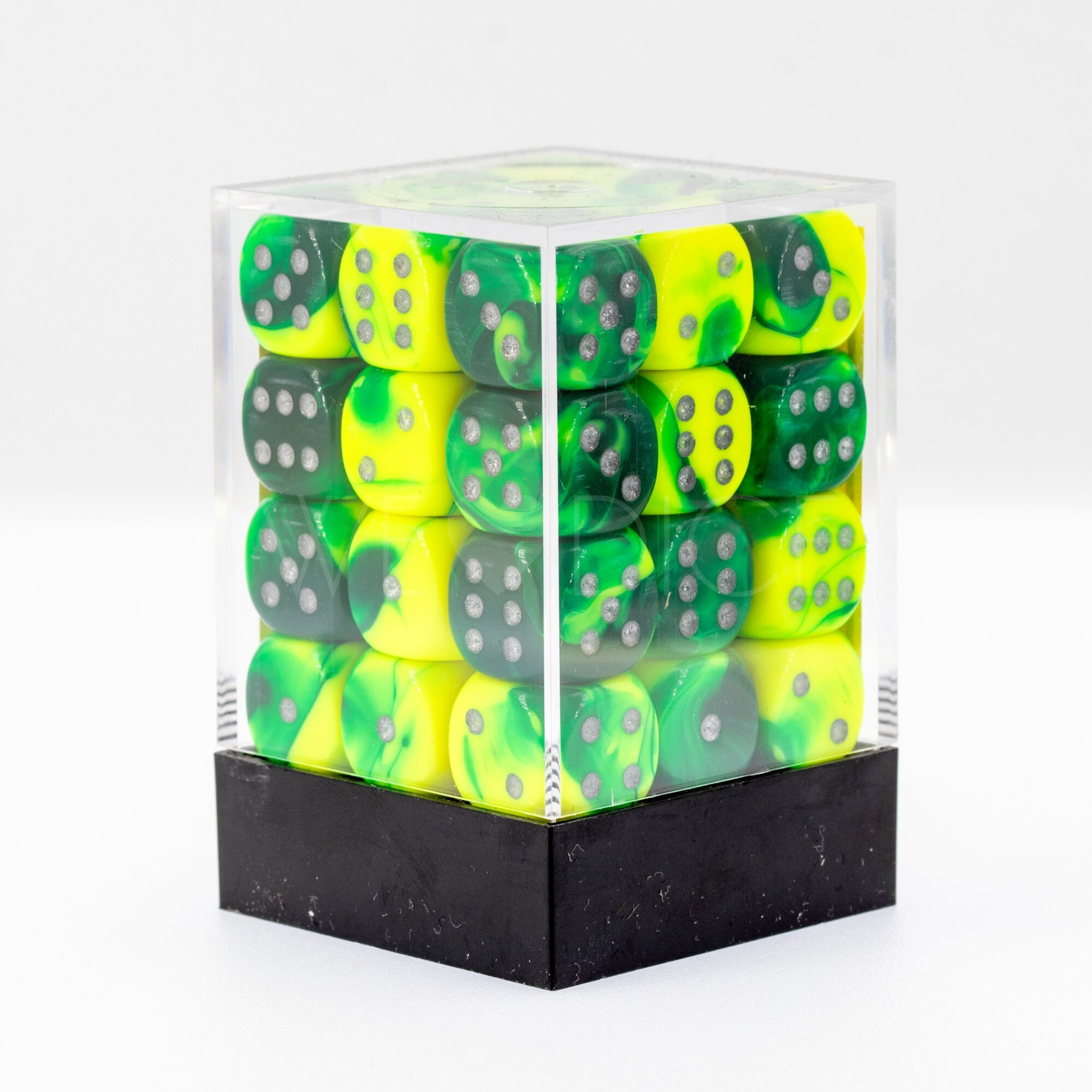 Gemini® Grün-Lila / gold 12mm W6 Würfel Set (36 Würfel)