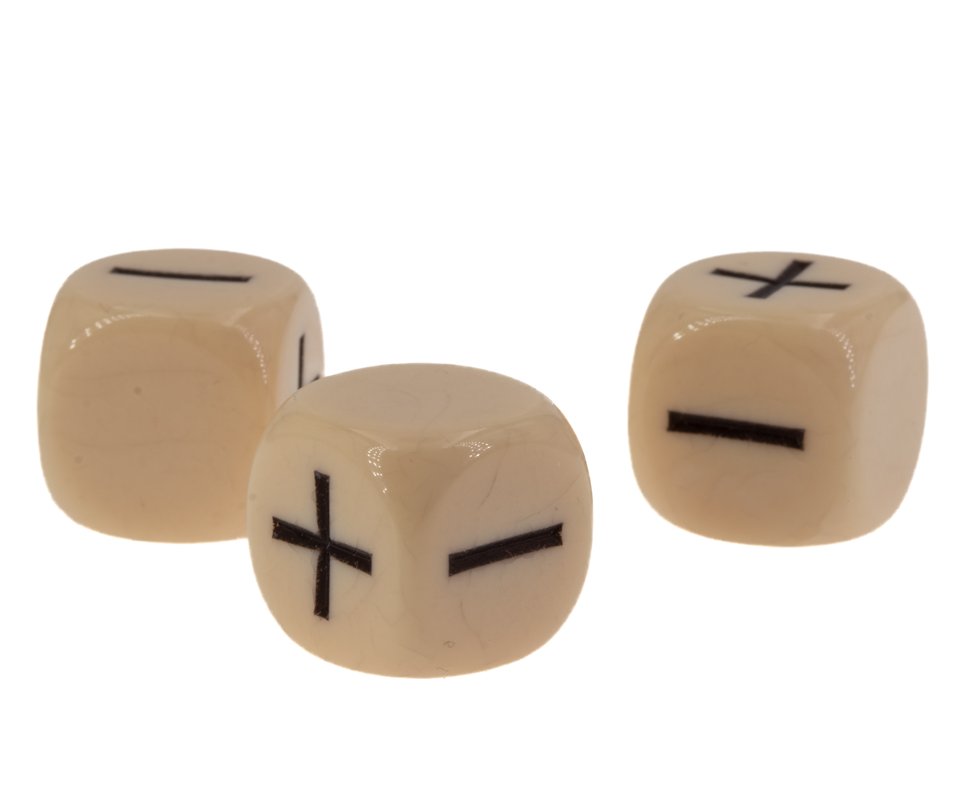 Fudge / Fate Würfel  in  elfenbein / schwarz