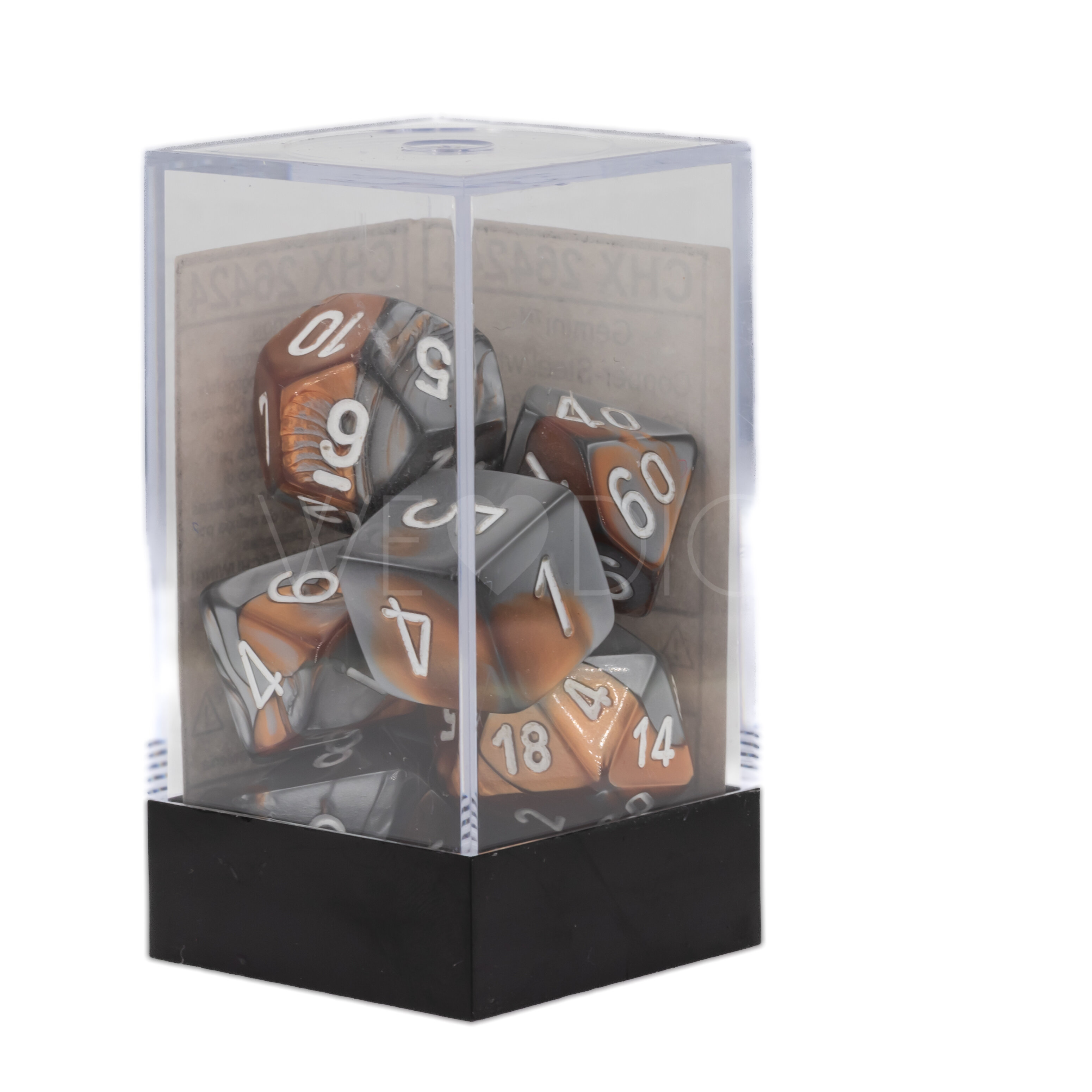 Gemini® Polyhedral Lila-Rot / gold 7-Würfel Set