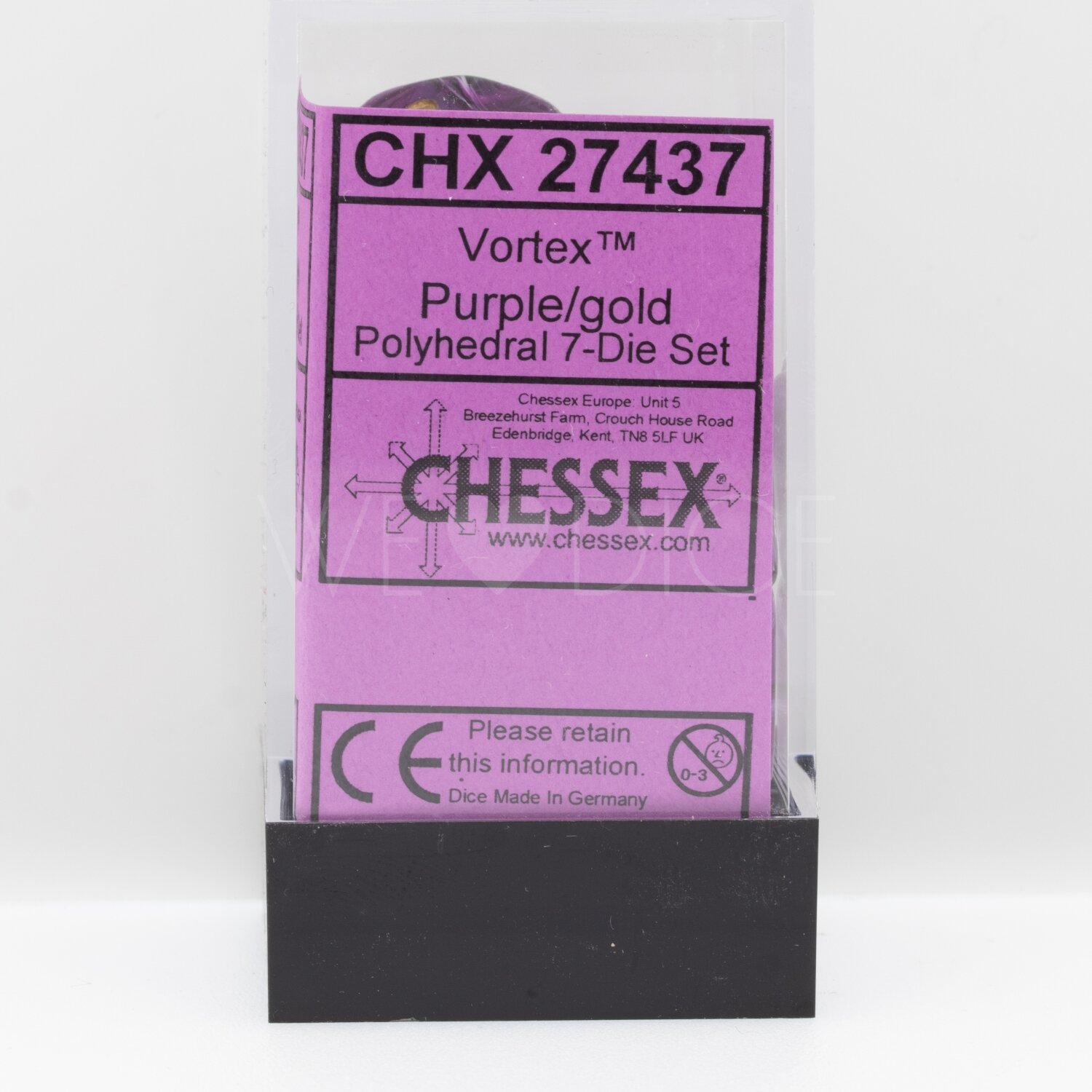 Vortex® Polyhedral Lila / Gold 7-Würfel Set