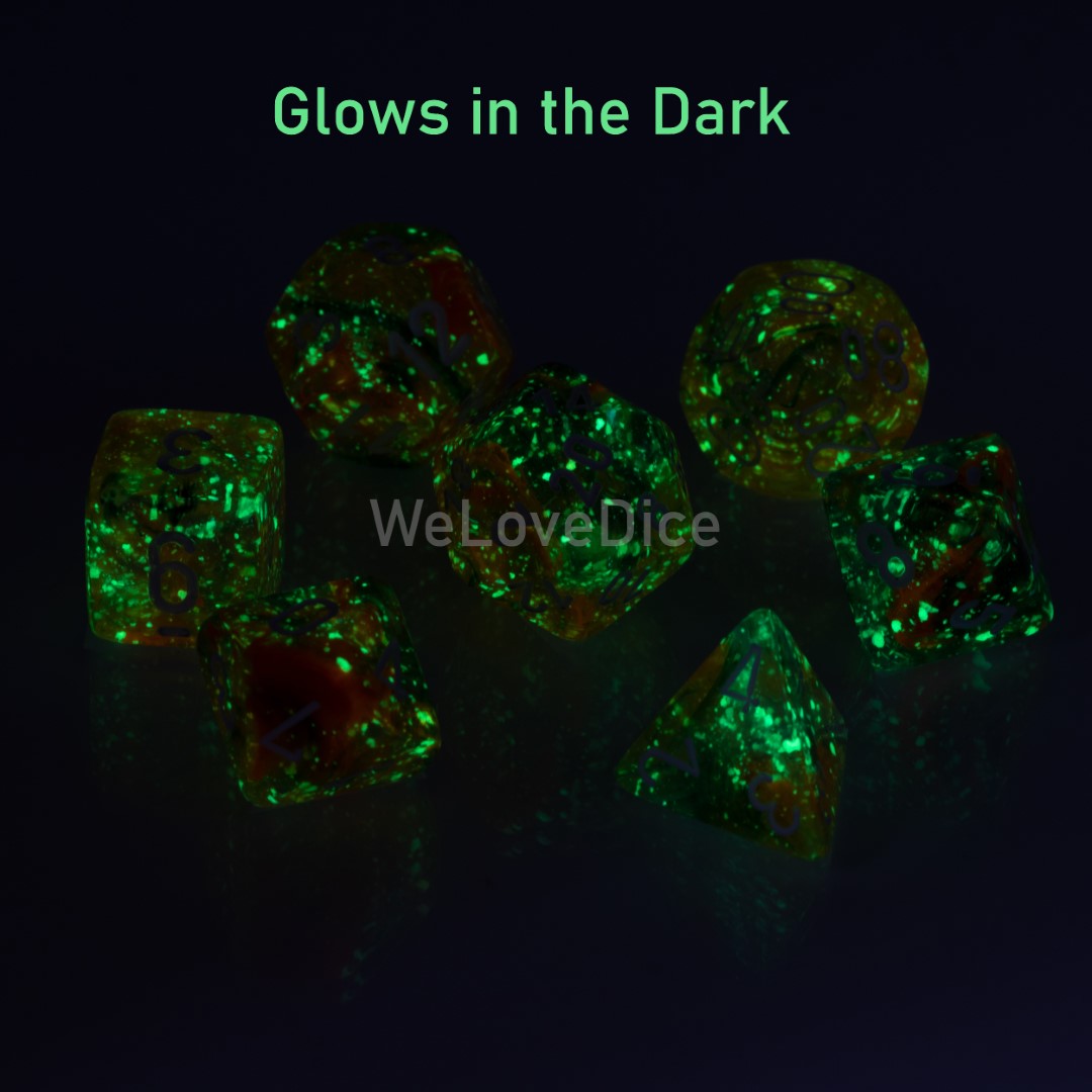 Nebula® Polyhedral Spring / Weiß 7-Würfel Set