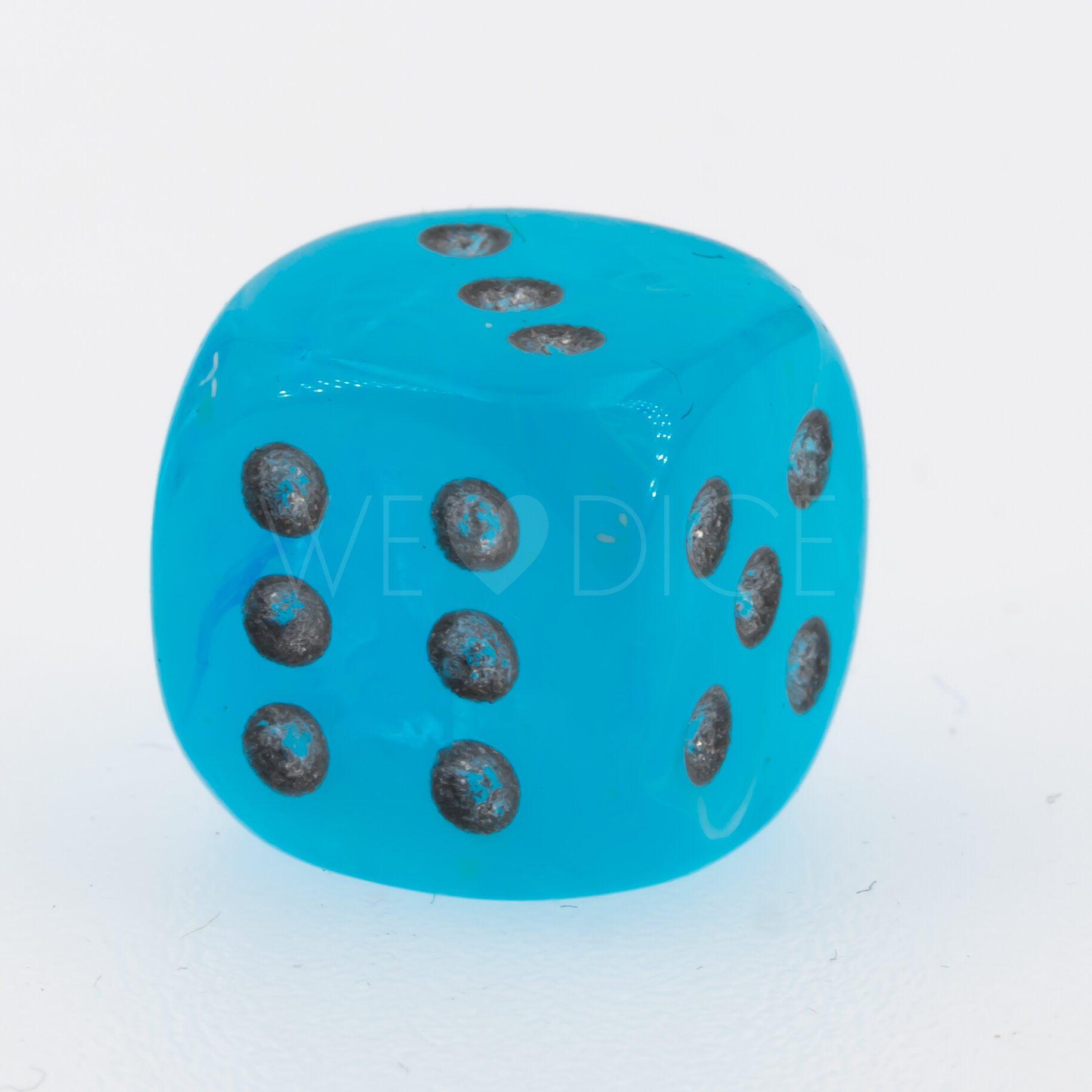 Luminary™ Himmel / silber 12mm W6 Würfel mit Punkten (1 Stück)