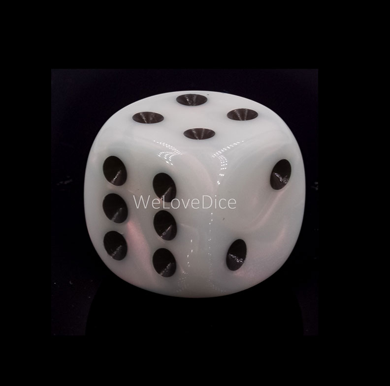 16mm W6 Würfel in weiß / schwarz
