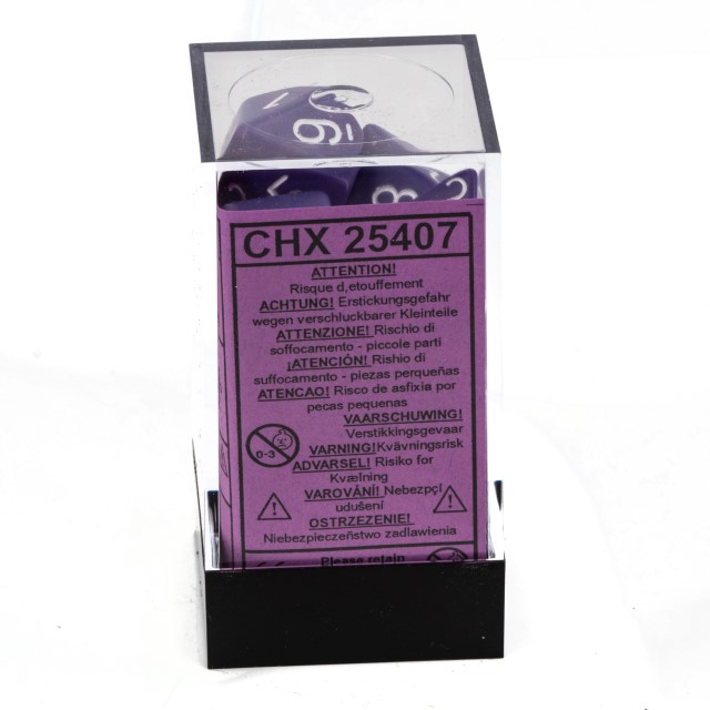 Satt Polyhedral lila / weiß 7-Würfel Set