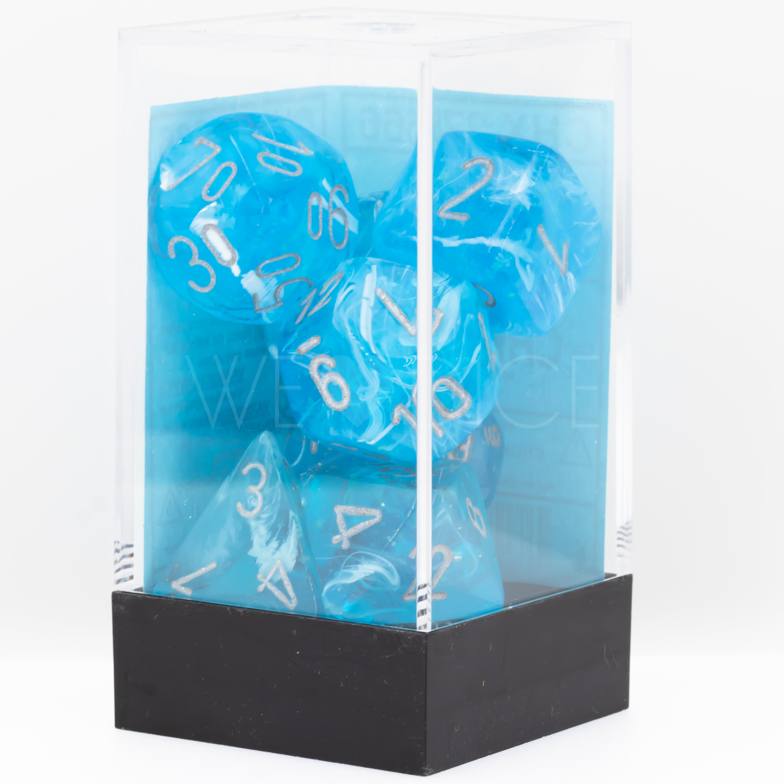 Luminary™ Polyhedral Himmel / silber 7-Würfel Set