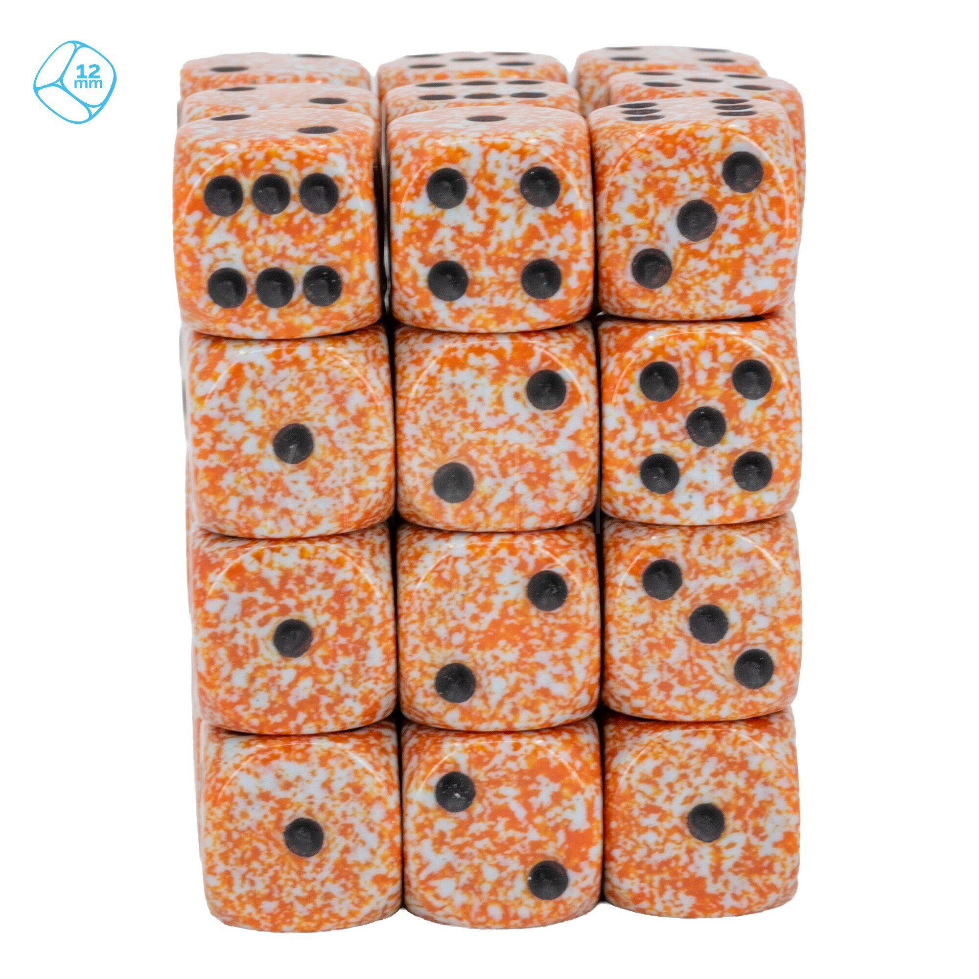 Speckled® Rust / black 12mm W6 Würfel Set (36 Würfel)