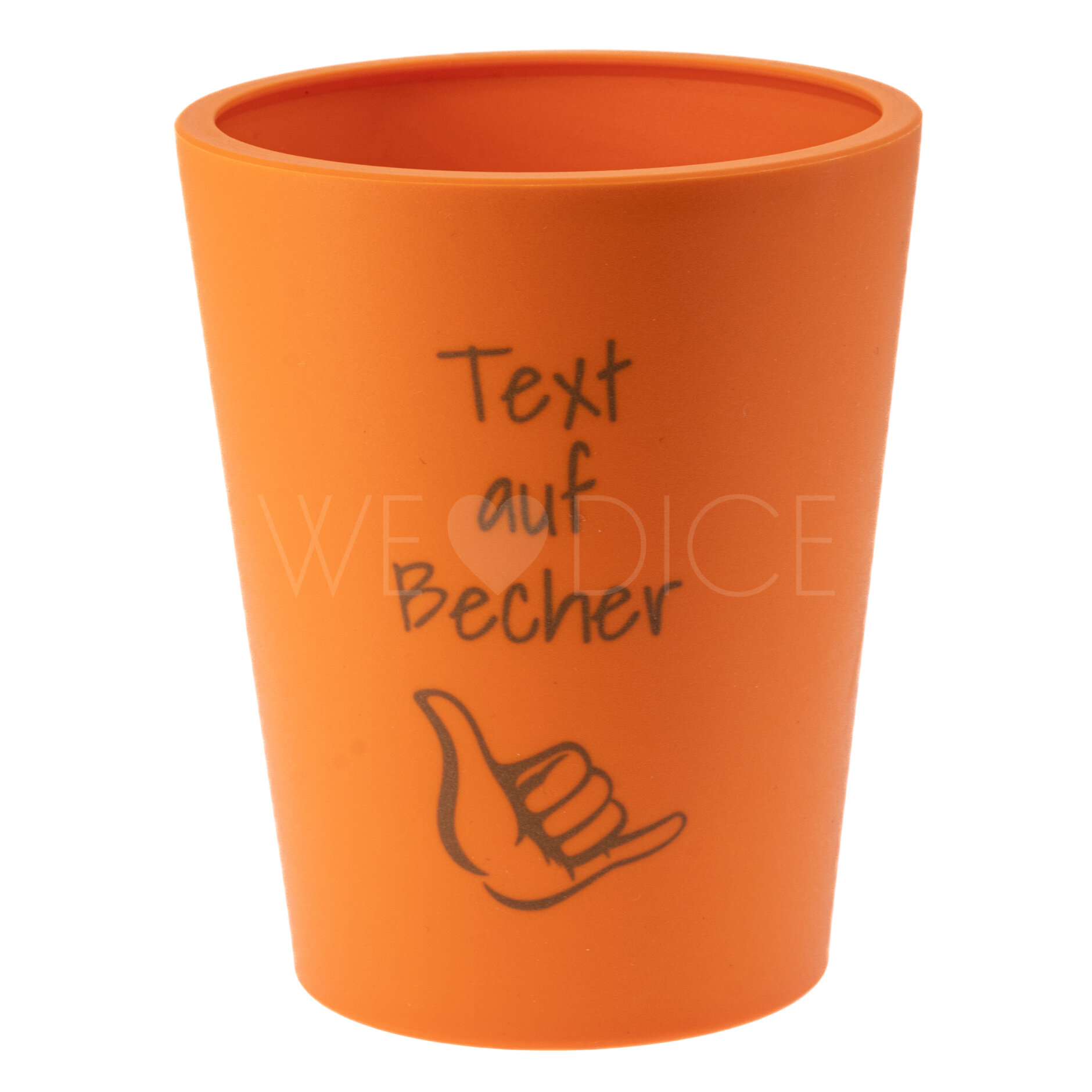 Dein Personalisierter - Dice Cup flex - Würfelbecher in orange