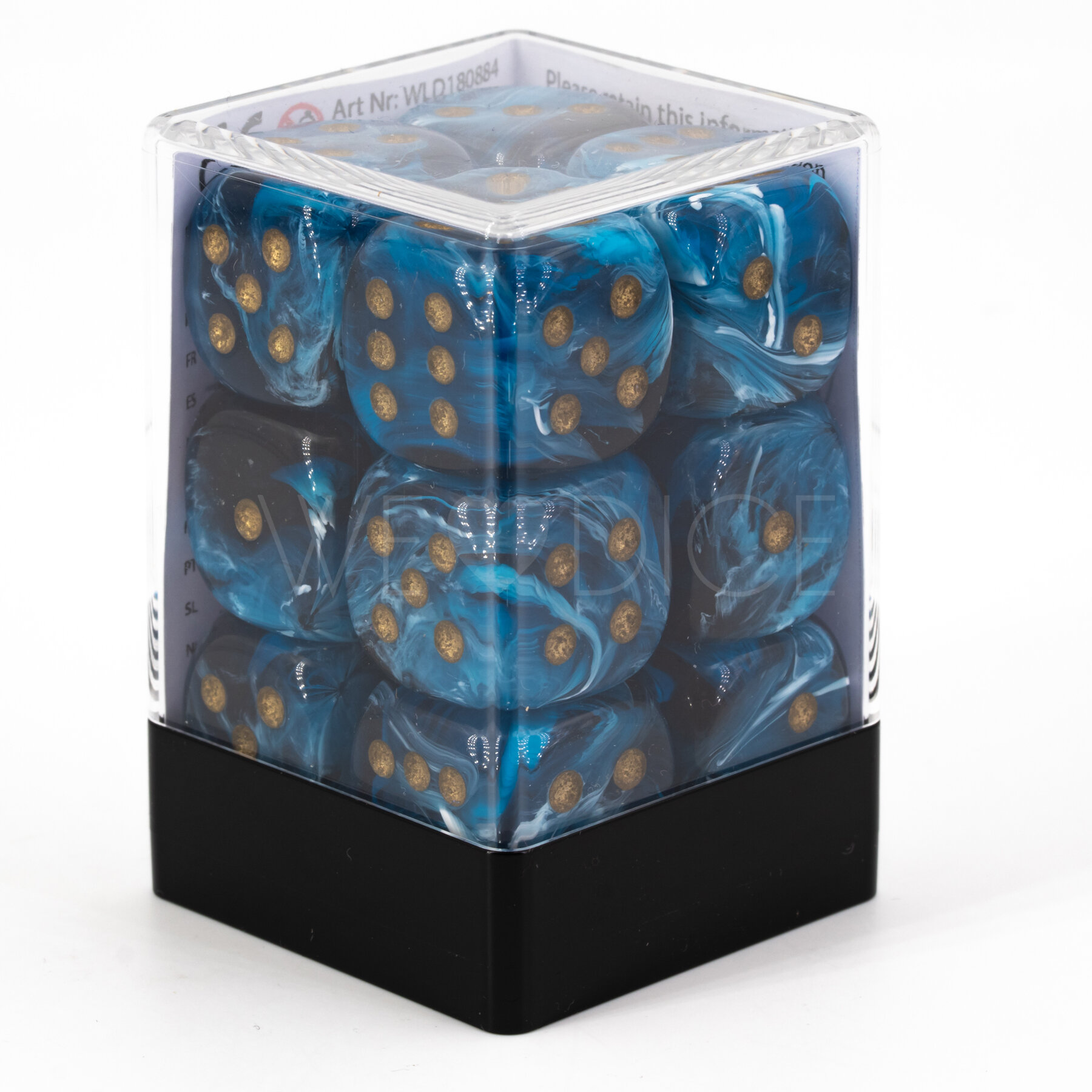 Maro mitternachts himmel / gold 18mm W6 Set (12 Stück)