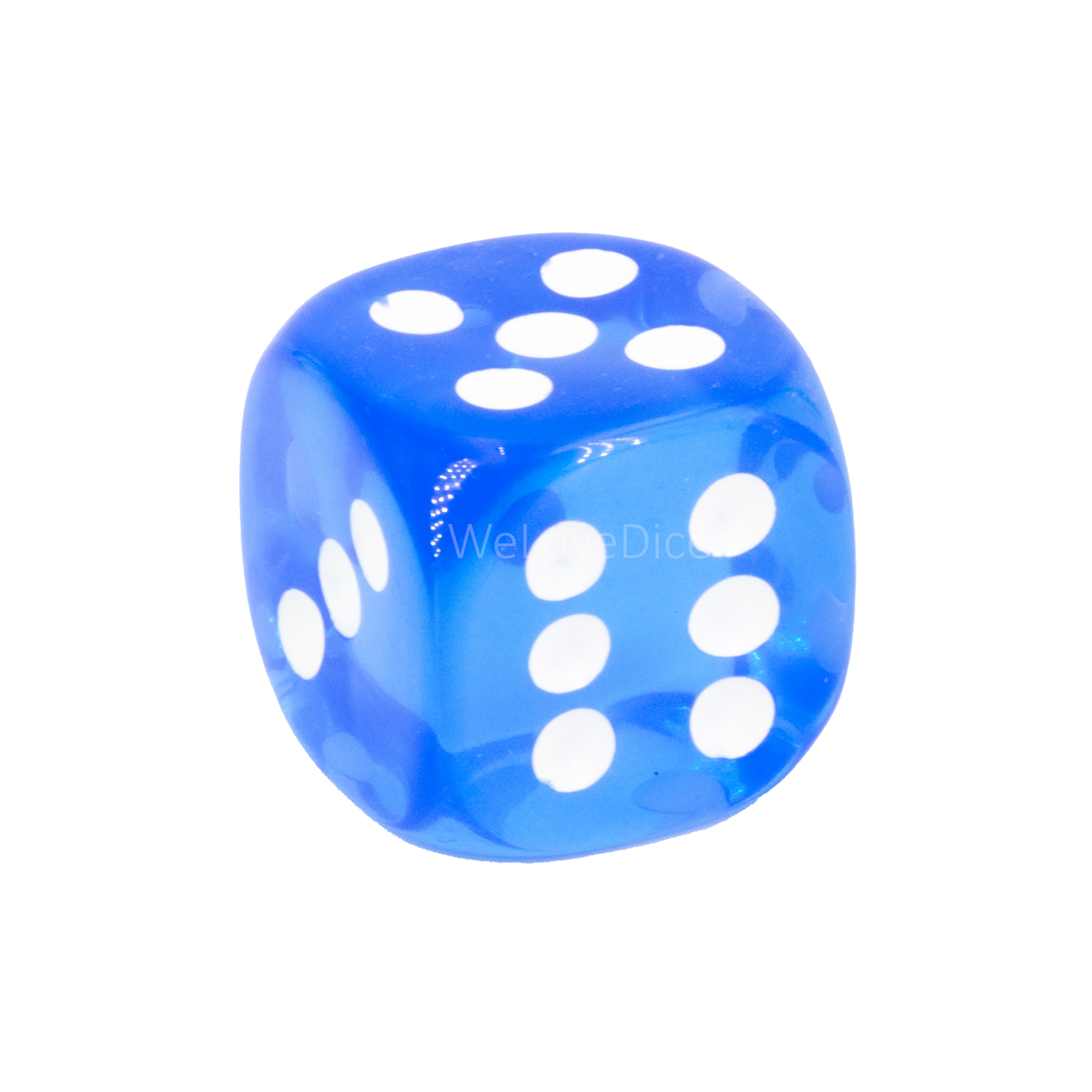 8mm  D6 Dice in cloud blue / white Translucent