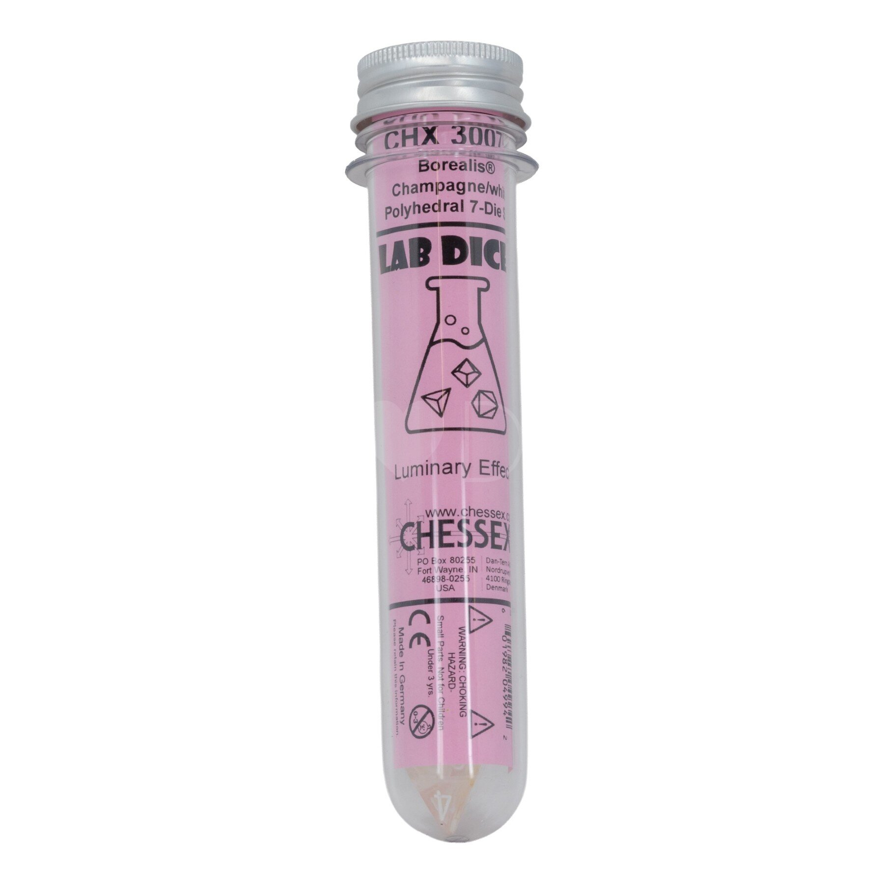 LabDice Borealis® Champagne / White  Set 8 Stück