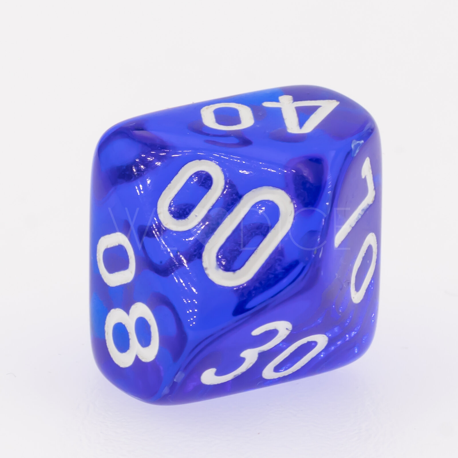 Transparent Blau / weiß  W%