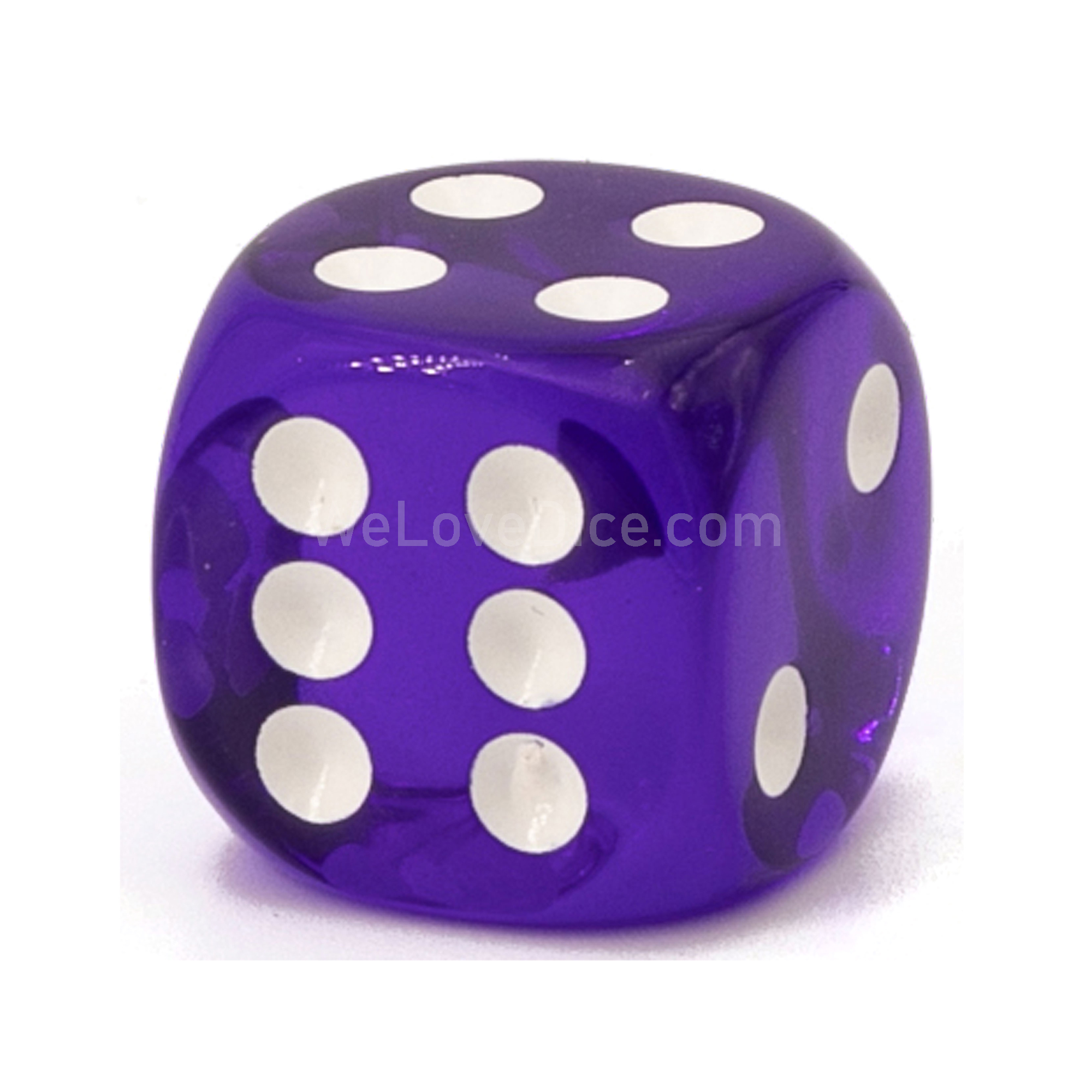 20mm W6 Würfel in lila / weiß