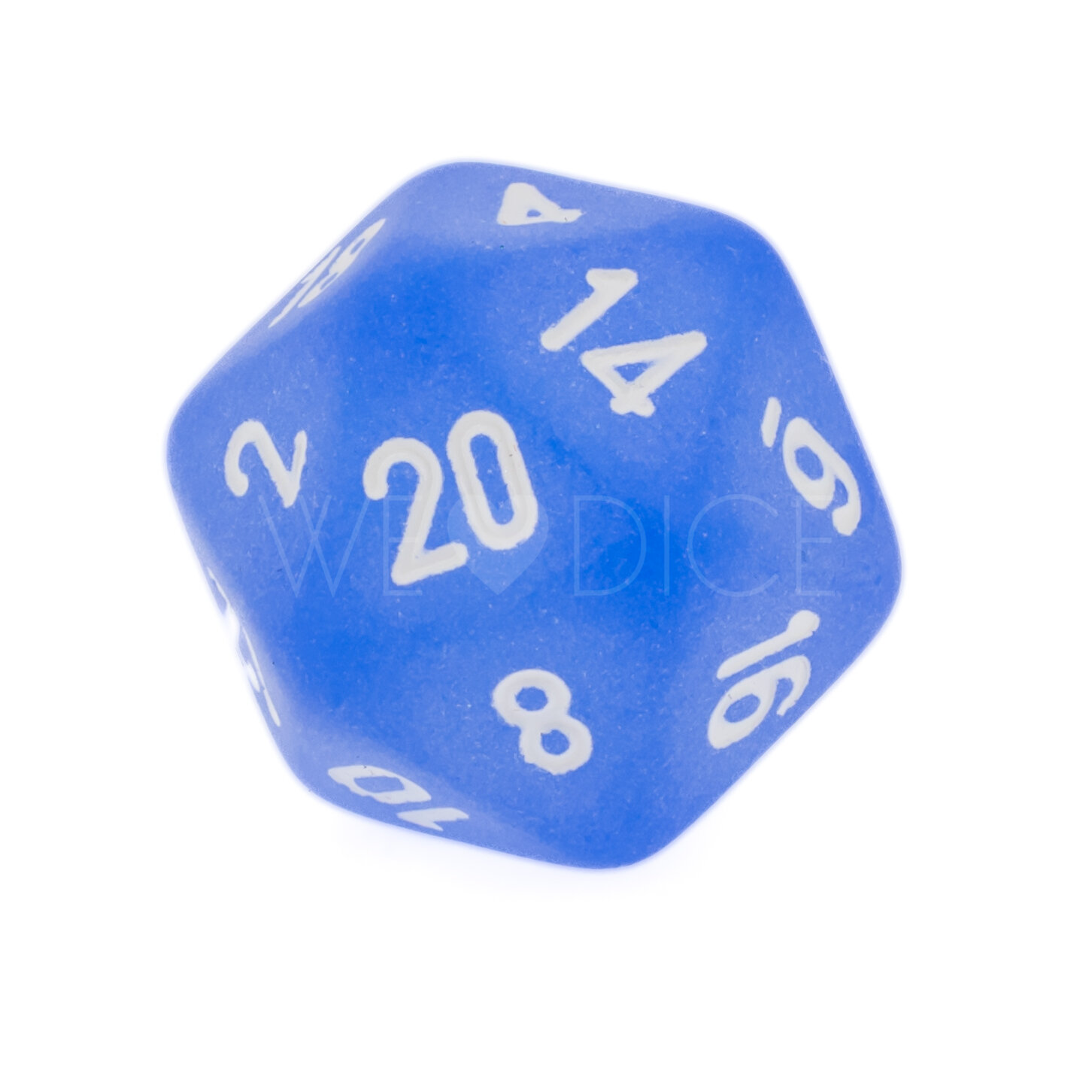 Frosted Blue / white  D20 